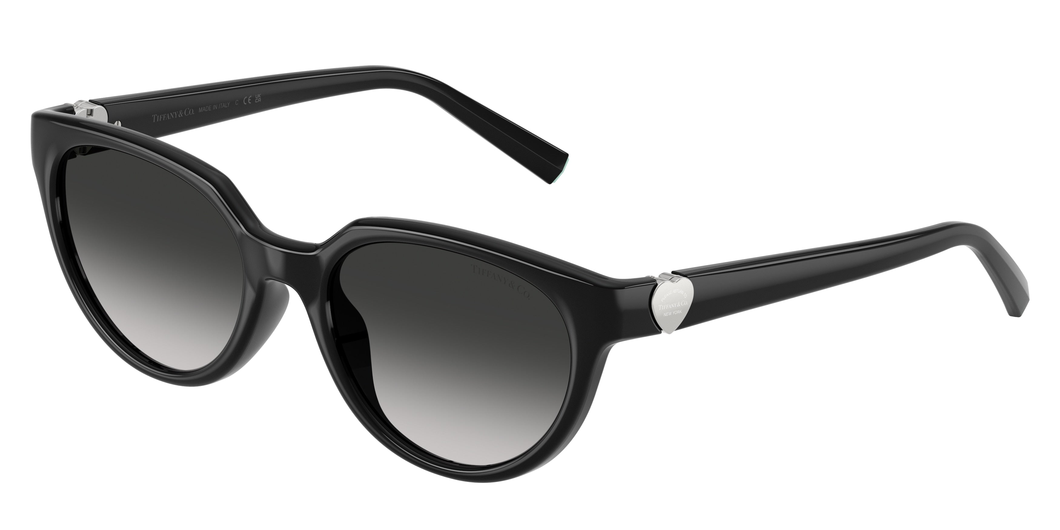 Tiffany TF4256D Cat Eye Sunglasses 80013C-Black 55-140-19 - Color Map Black