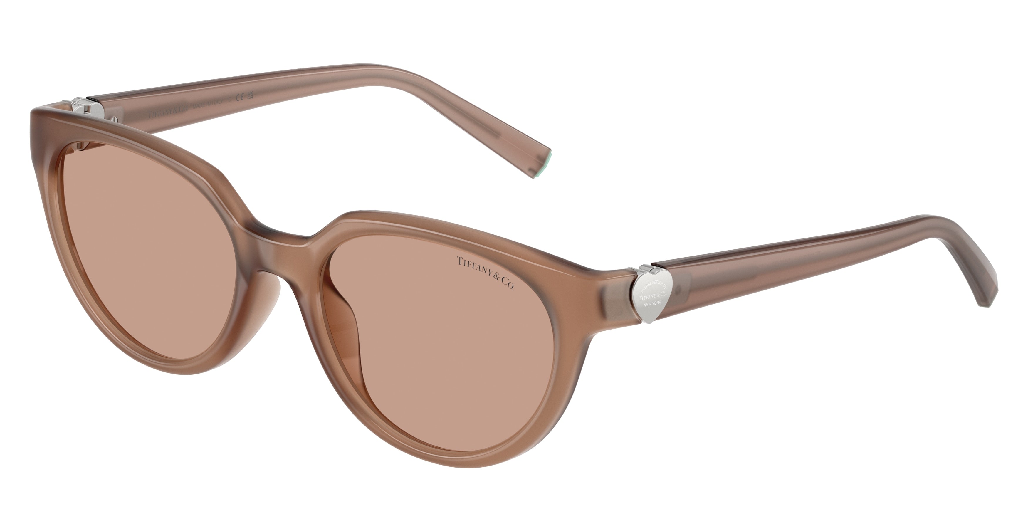 Tiffany TF4256D Cat Eye Sunglasses 844973-Coca Cola Sapphire 55-140-19 - Color Map Brown