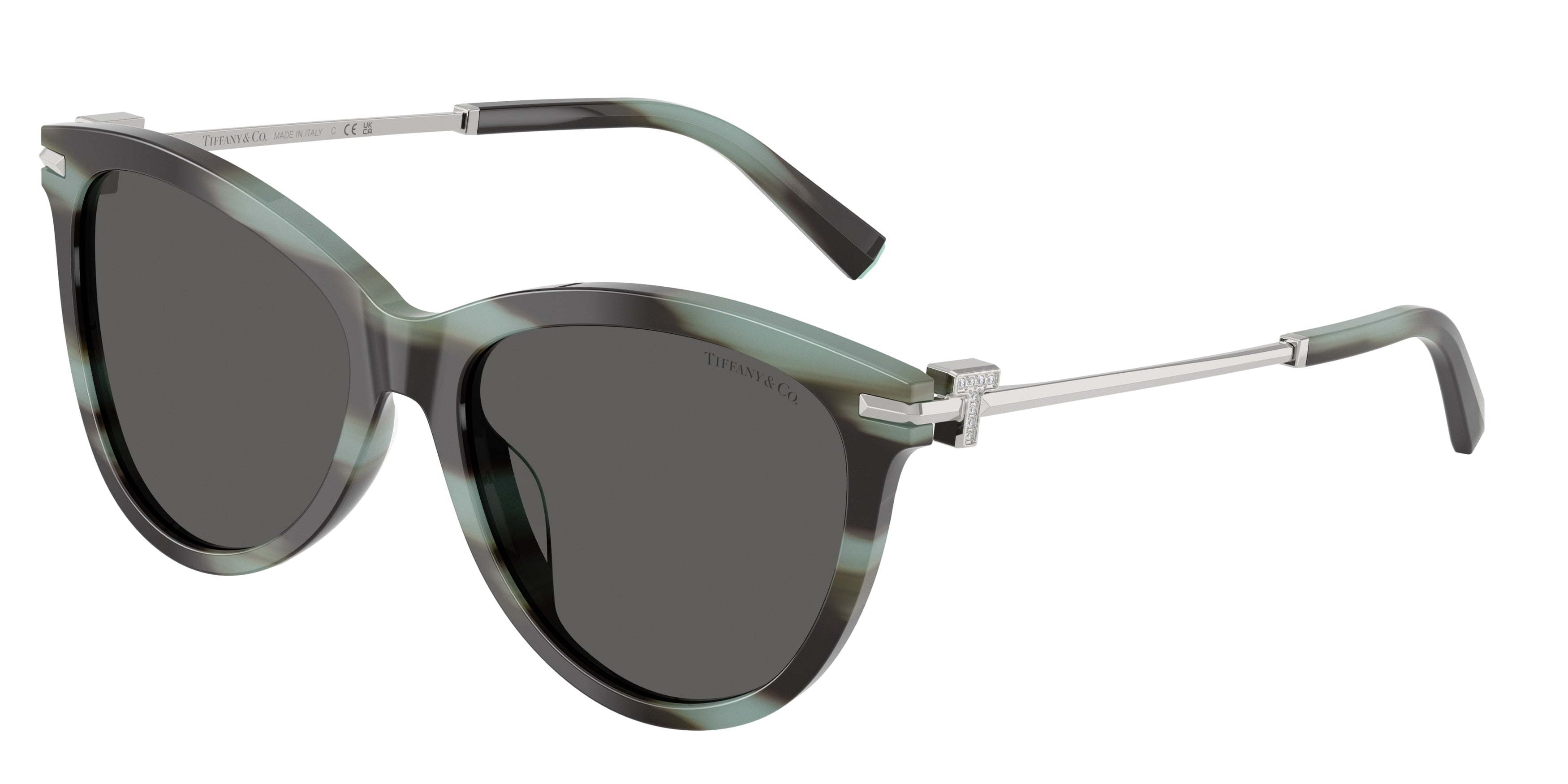 Tiffany TF4258BU Phantos Sunglasses 8443S4-Striped Black Tiffany 57-145-17 - Color Map Tortoise