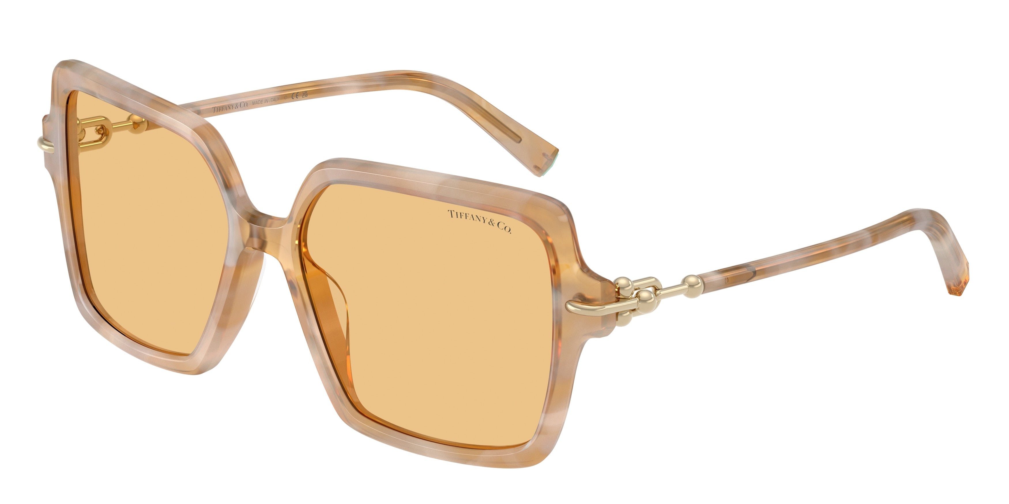Tiffany TF4260U Square Sunglasses 8451/7-Padparadscha Havana 57-140-16 - Color Map Tortoise