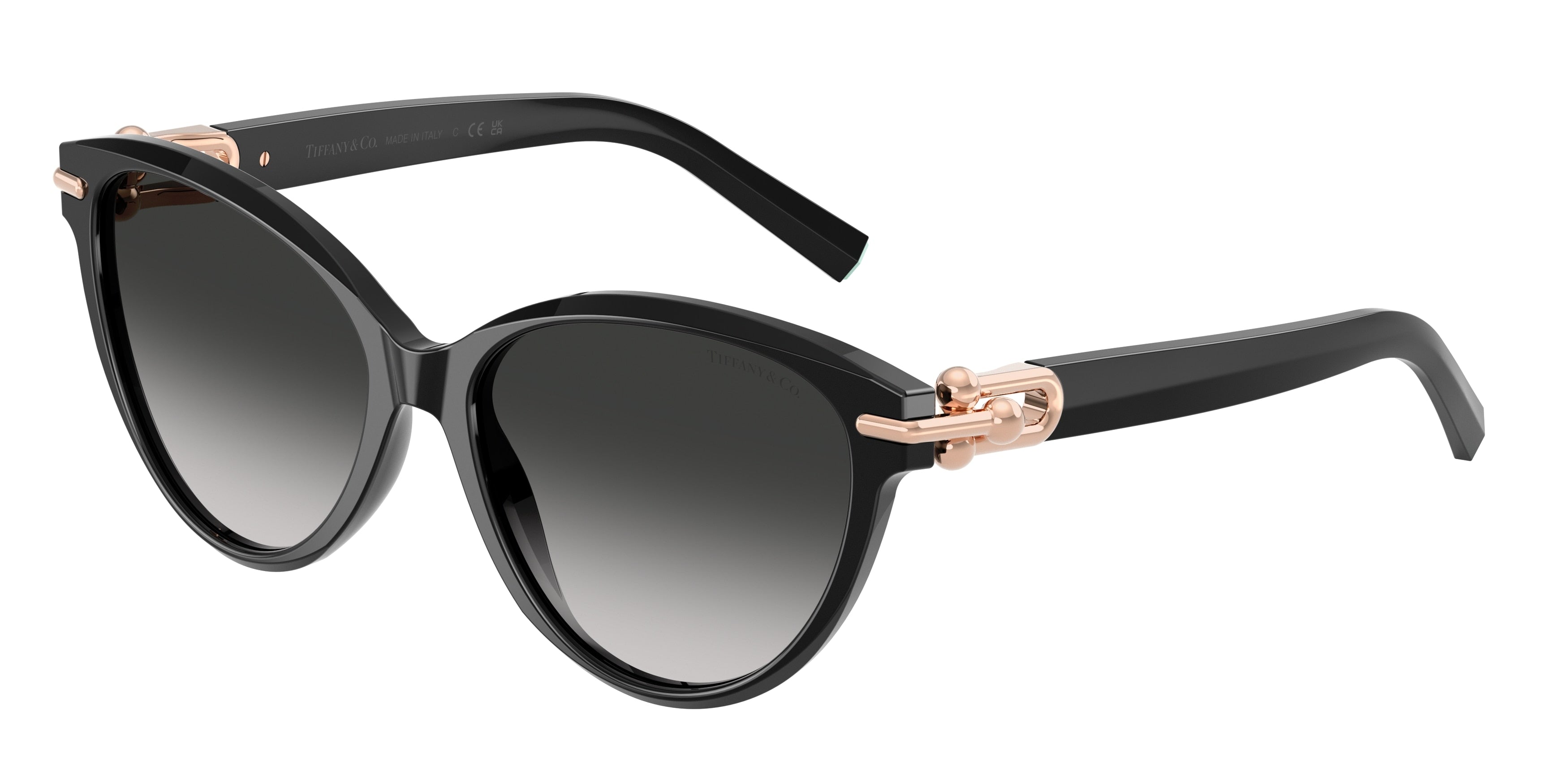 Tiffany TF4261F Cat Eye Sunglasses 80013C-Black 56-140-16 - Color Map Black