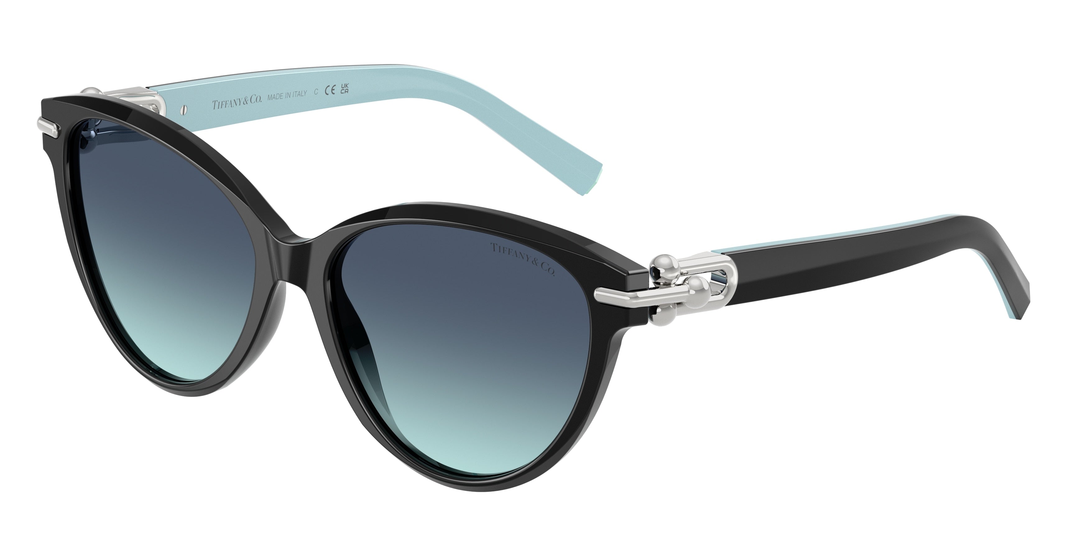 Tiffany TF4261 Cat Eye Sunglasses 80559S-Black 56-140-16 - Color Map Black