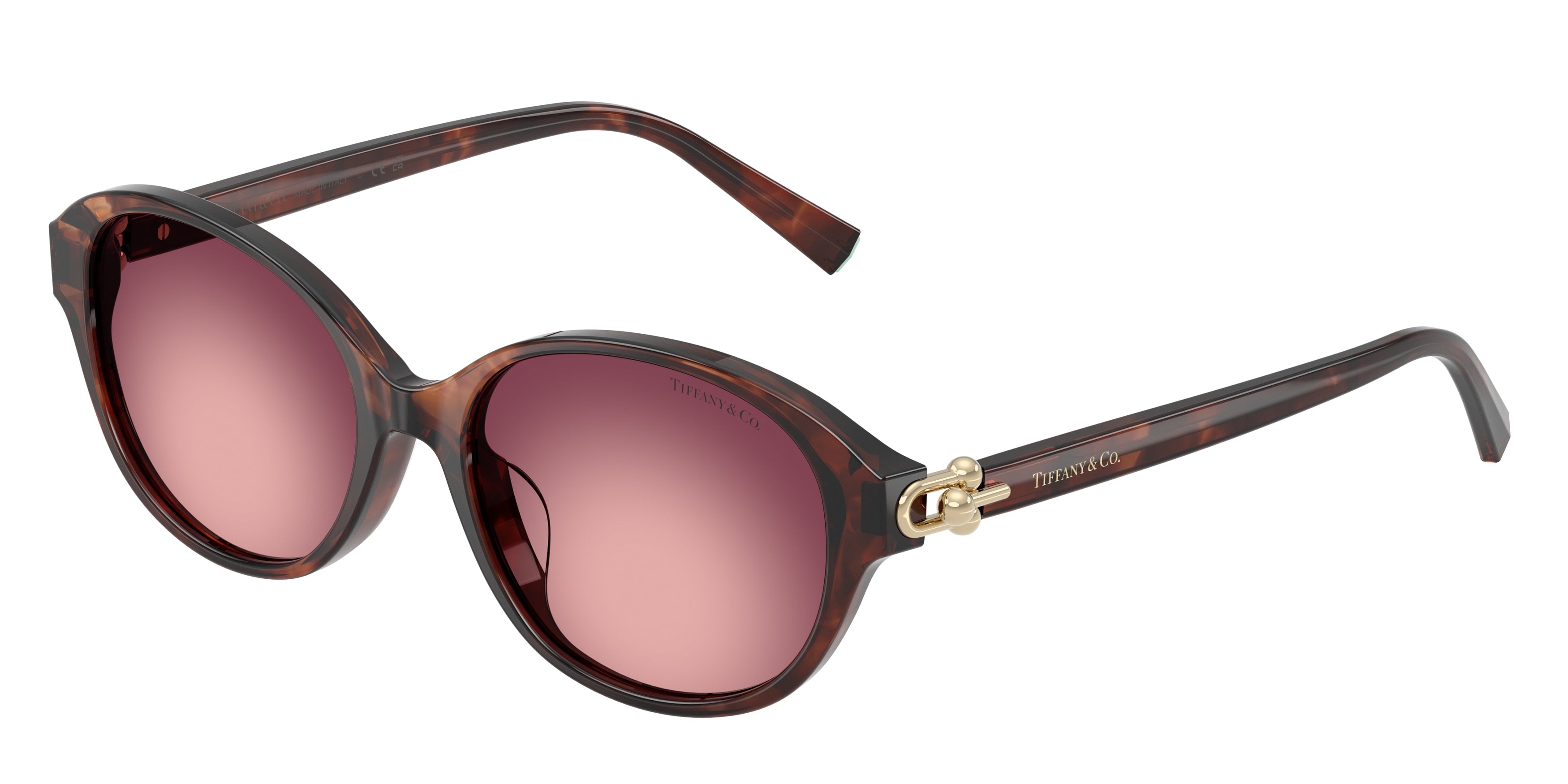 Tiffany TF4263D Round Sunglasses 84218H-Spotted Brown Havana 54-140-17 - Color Map Brown
