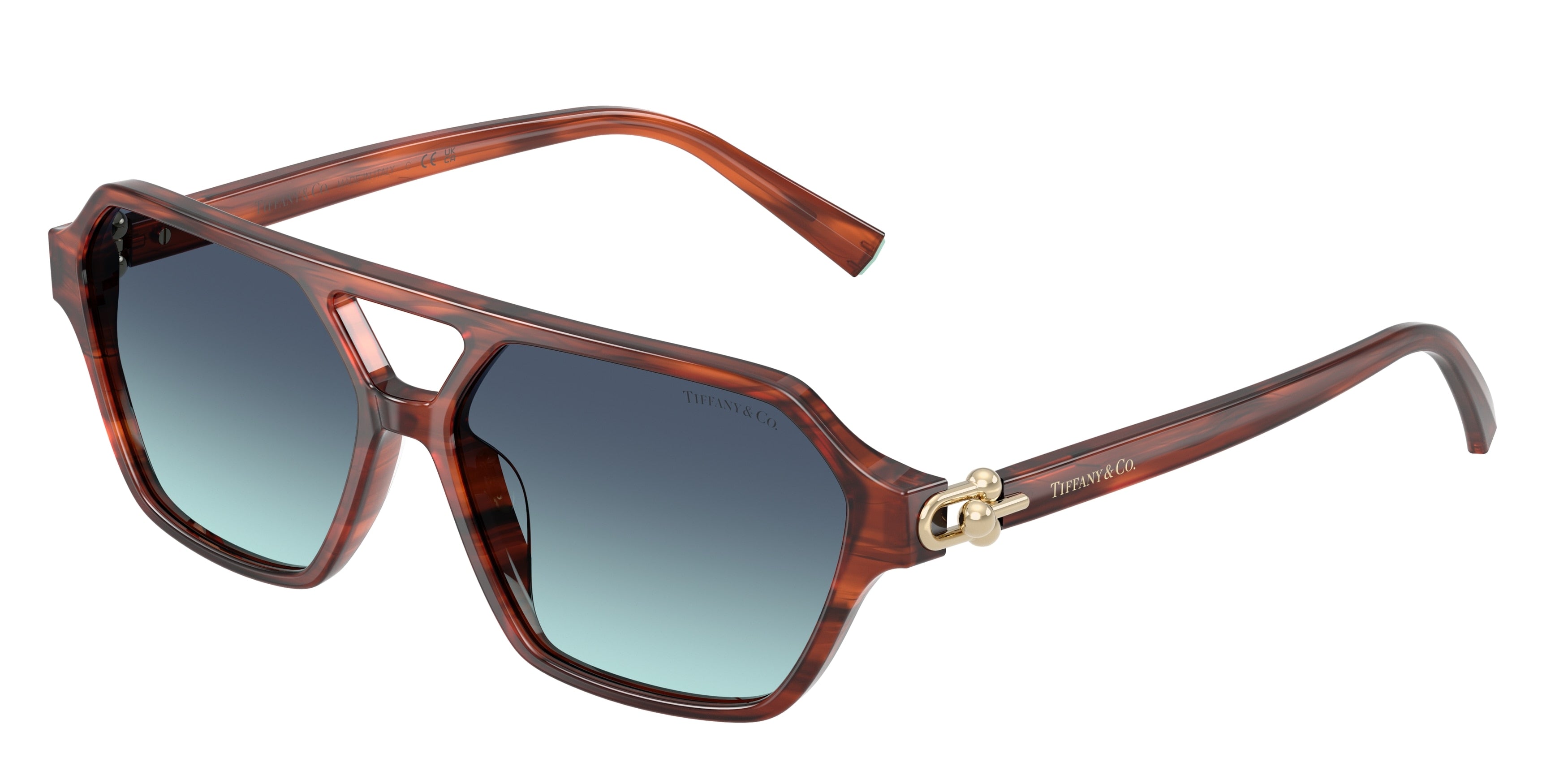 Tiffany TF4264U Square Sunglasses 84409S-Ruby Striped Havana 58-140-14 - Color Map Tortoise