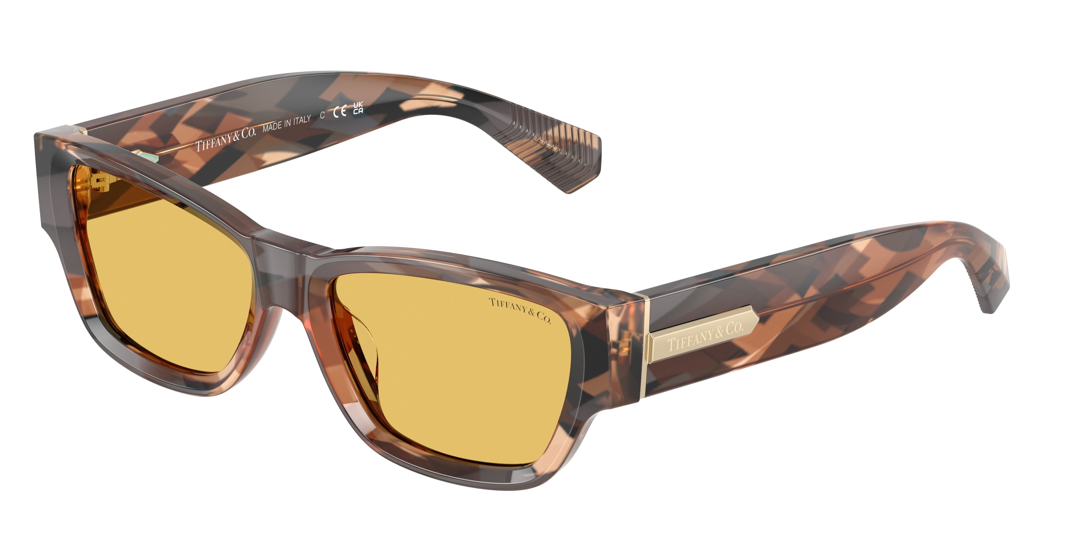 Tiffany TF4265U Rectangle Sunglasses 845485-Brown Havana 54-140-17 - Color Map Brown