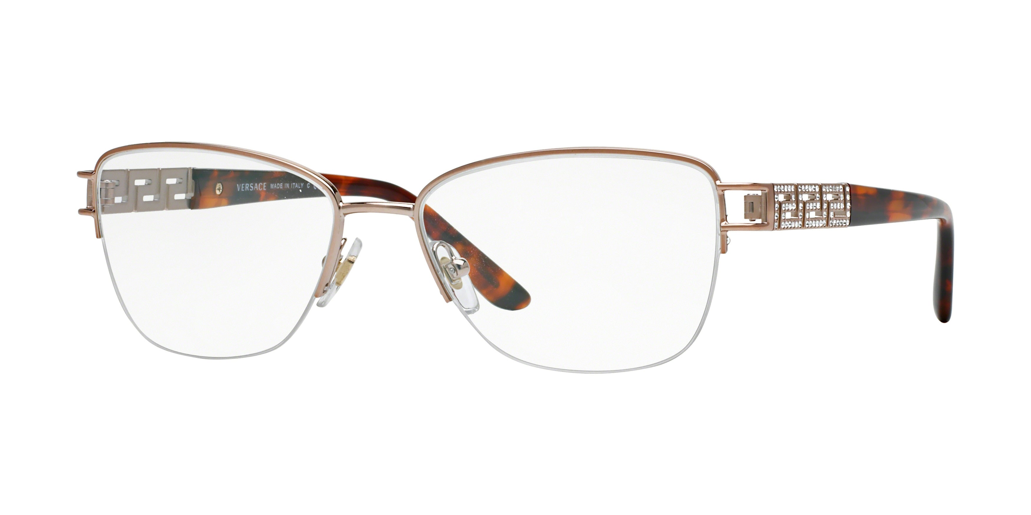 Versace VE1220B Butterfly Eyeglasses  1052-Bronze-Copper 52-135-16 - Color Map Copper