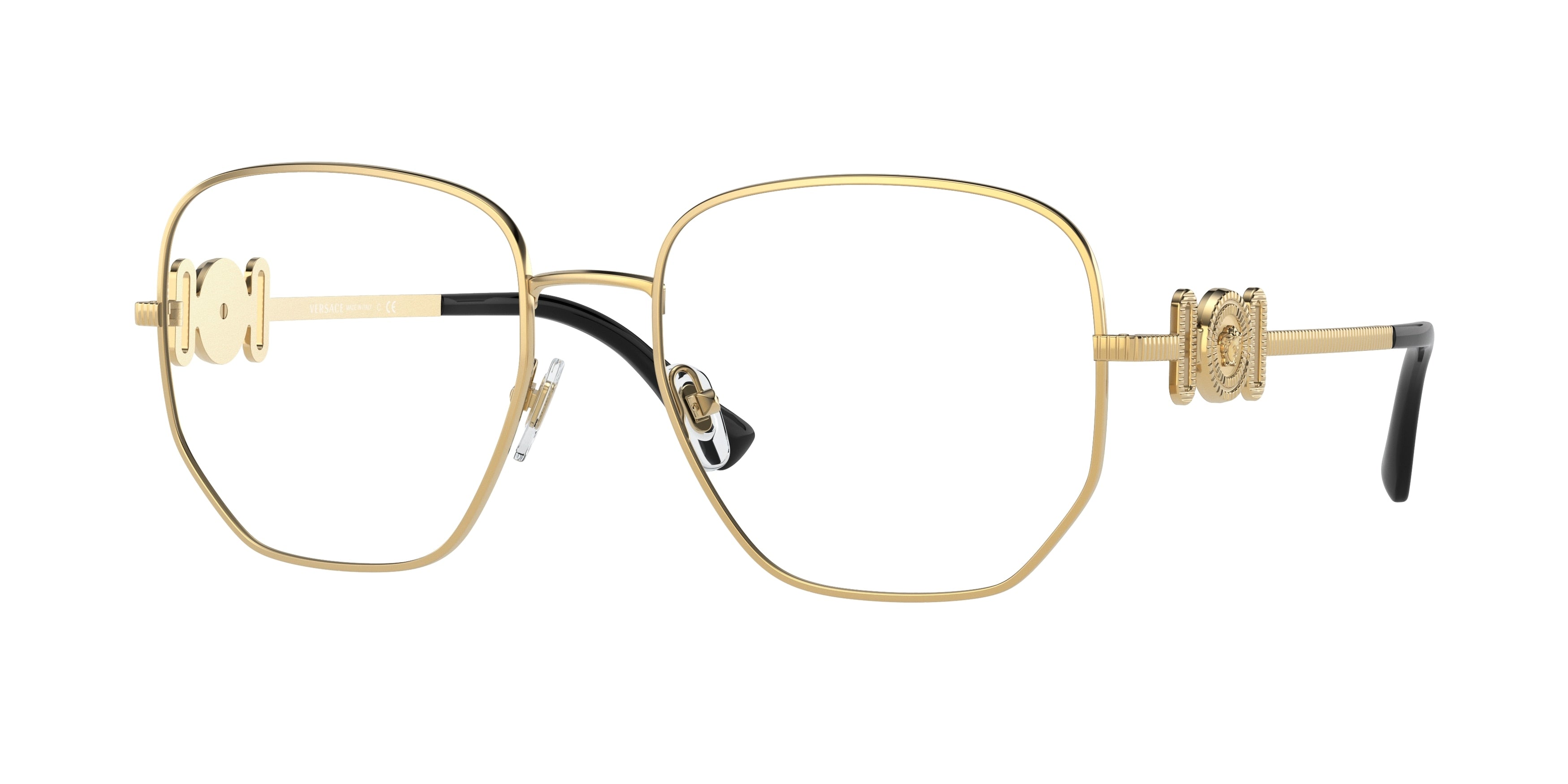 Versace VE1283 Irregular Eyeglasses 1002-Gold 56-145-18 - Color Map Gold