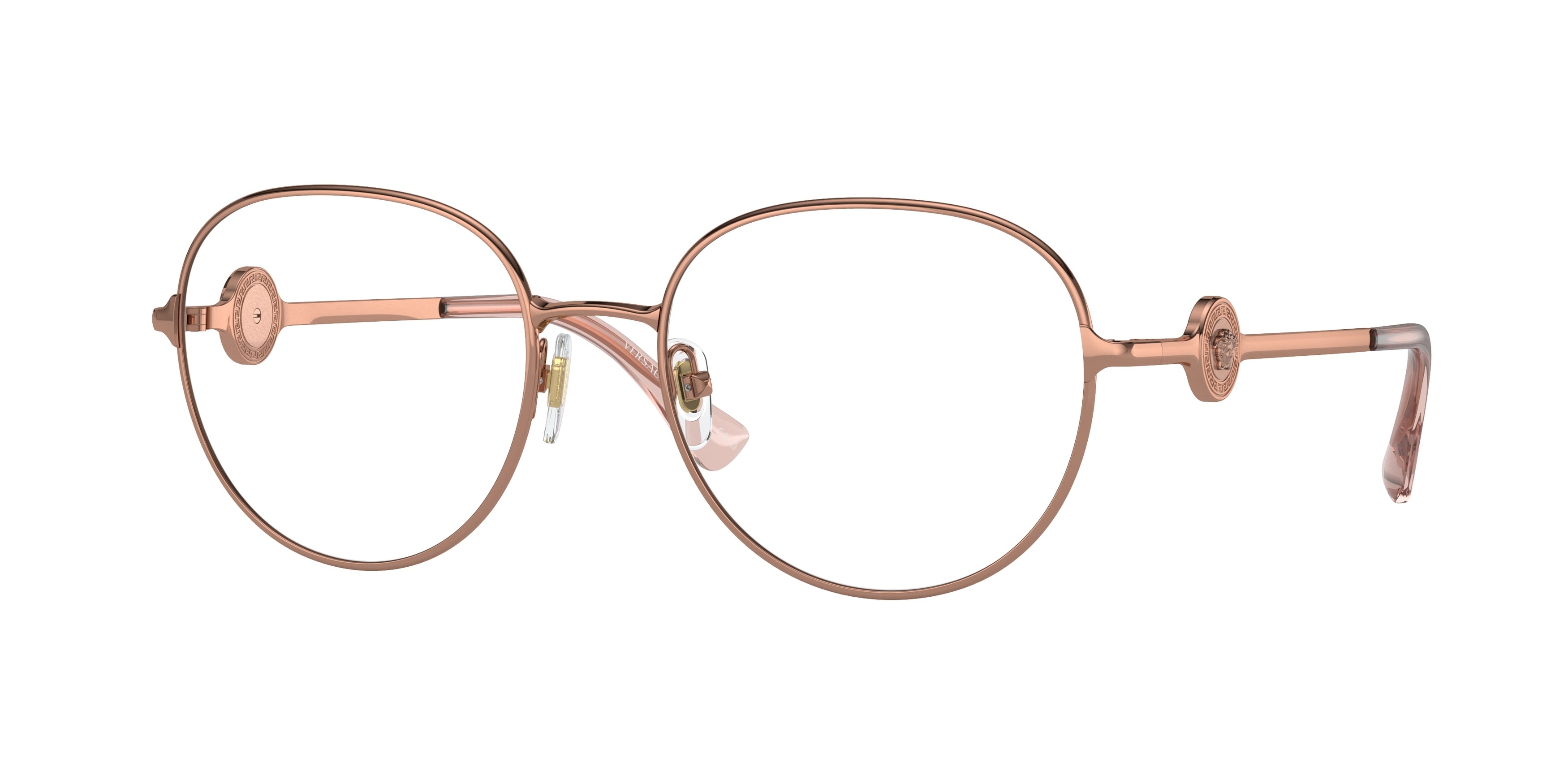 Versace VE1288 Oval Eyeglasses  1412-Rose Gold 54-140-18 - Color Map Gold