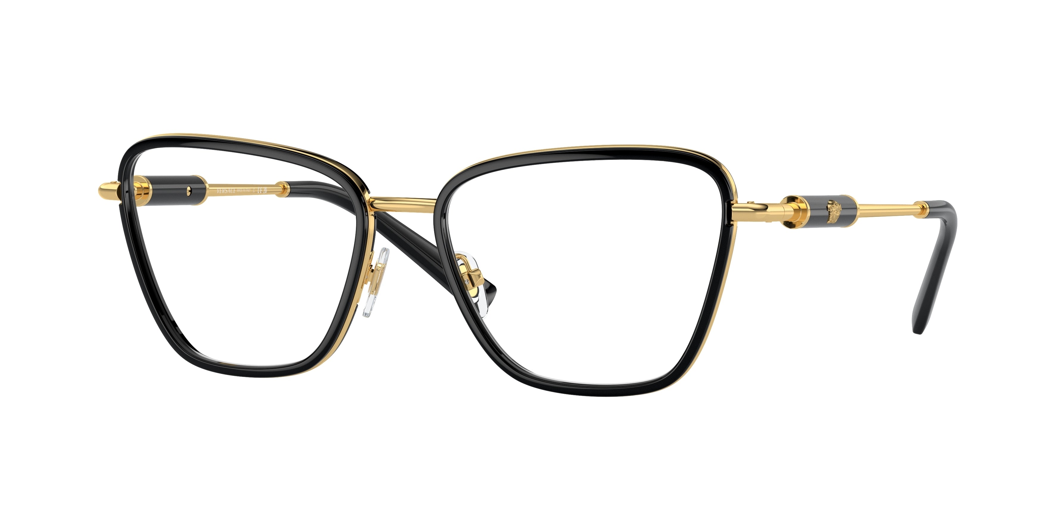 Versace VE1292 Butterfly Eyeglasses 1438-Black 54-140-17 - Color Map Black
