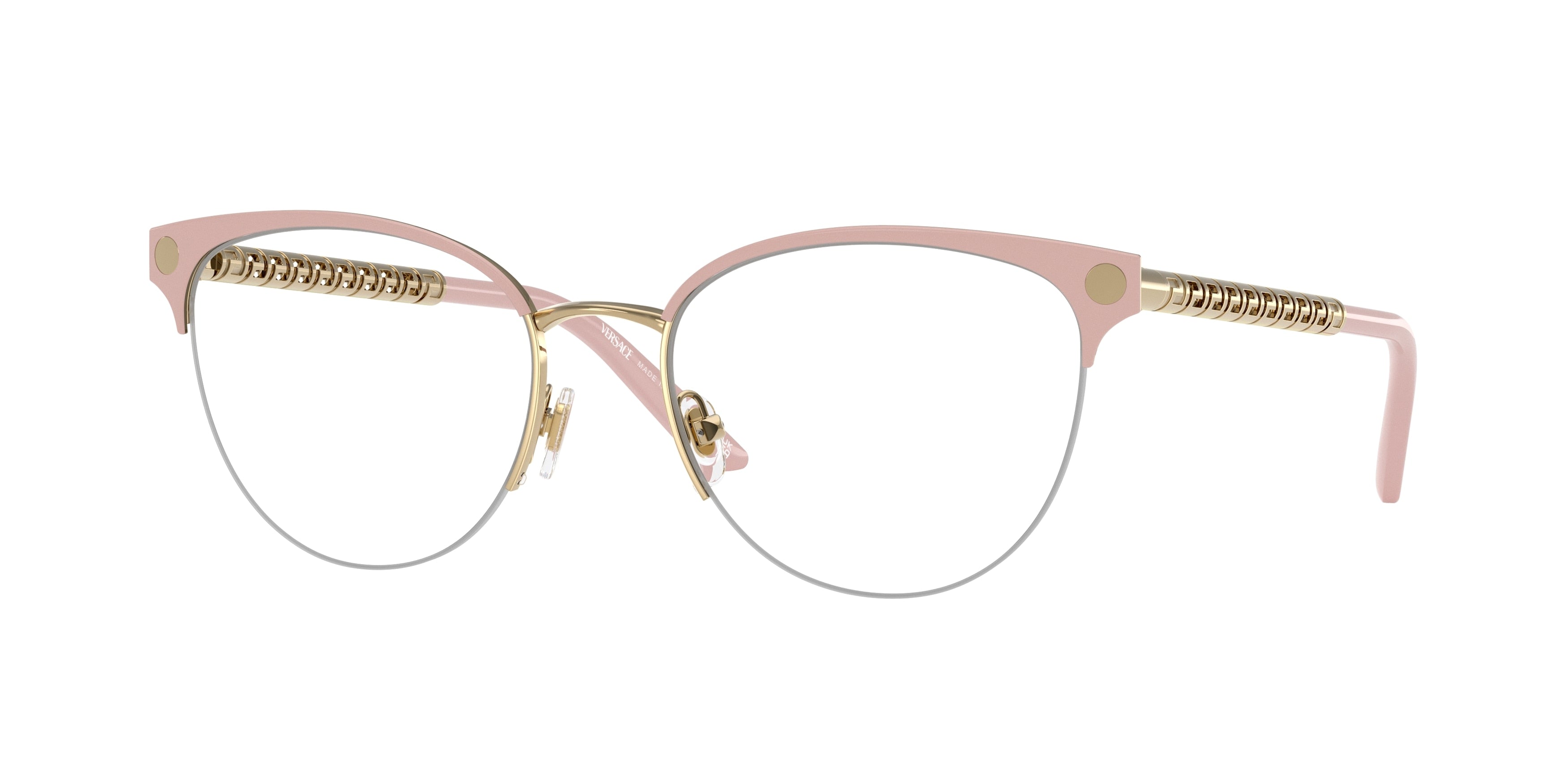 Versace VE1297 Cat Eye Eyeglasses 1517-Pink 53-140-18 - Color Map Pink