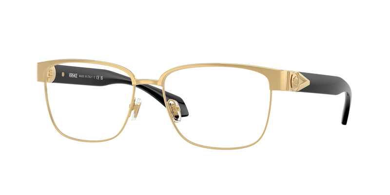 Versace VE1306 Square Eyeglasses 1002-Gold 57-140-16 - Color Map Gold