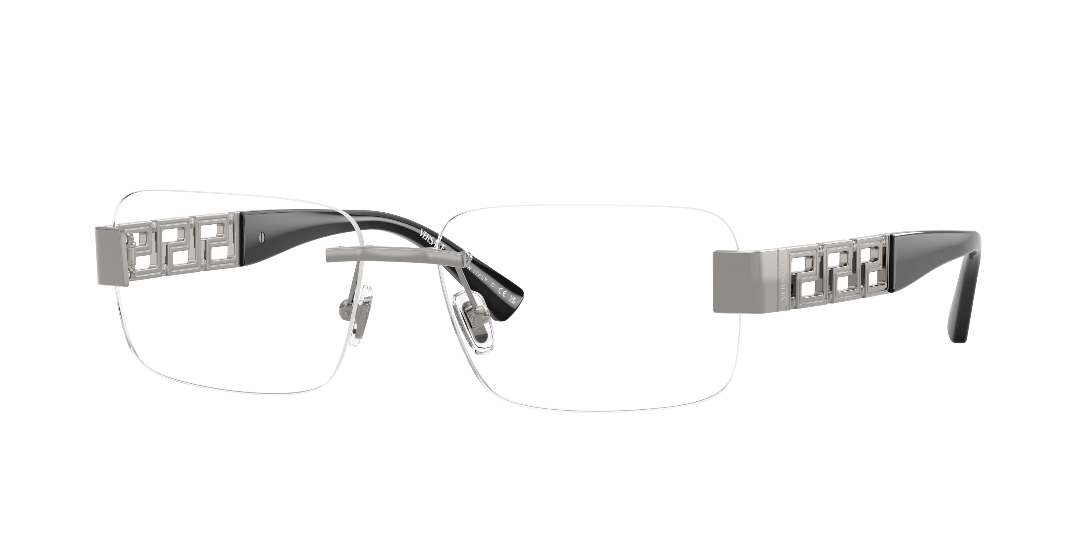 Versace VE1310 Pillow Eyeglasses  1000-Gunmetal 56-145-15 - Color Map Grey