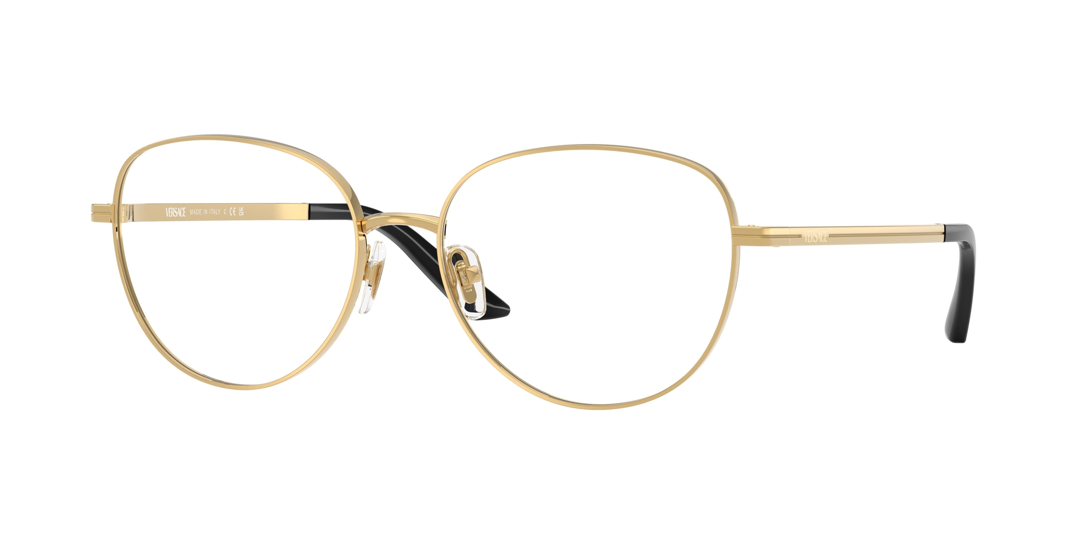 Versace VE1312 Phantos Eyeglasses 1002-Gold 55-145-16 - Color Map Gold