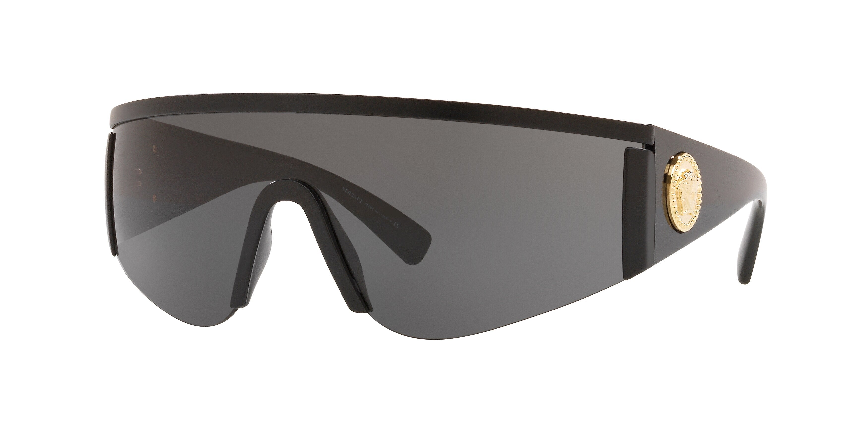 Versace VE2197 Irregular Sunglasses  126187-Matte Black 40-130-140 - Color Map Black