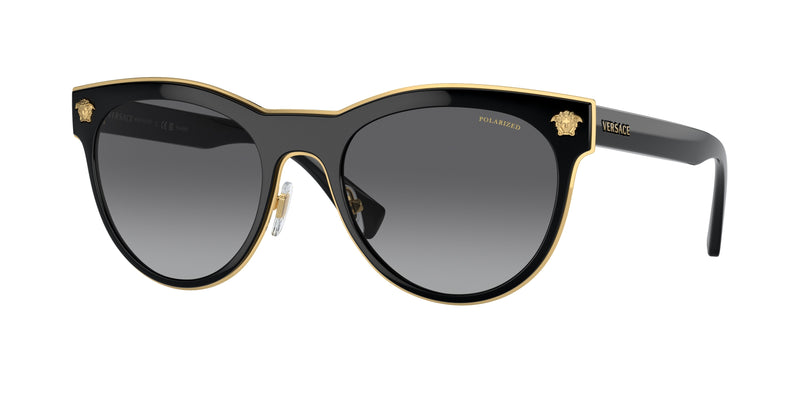 Versace VE2198 Phantos Sunglasses 1002T3-Black 54-145-20 - Color Map Black