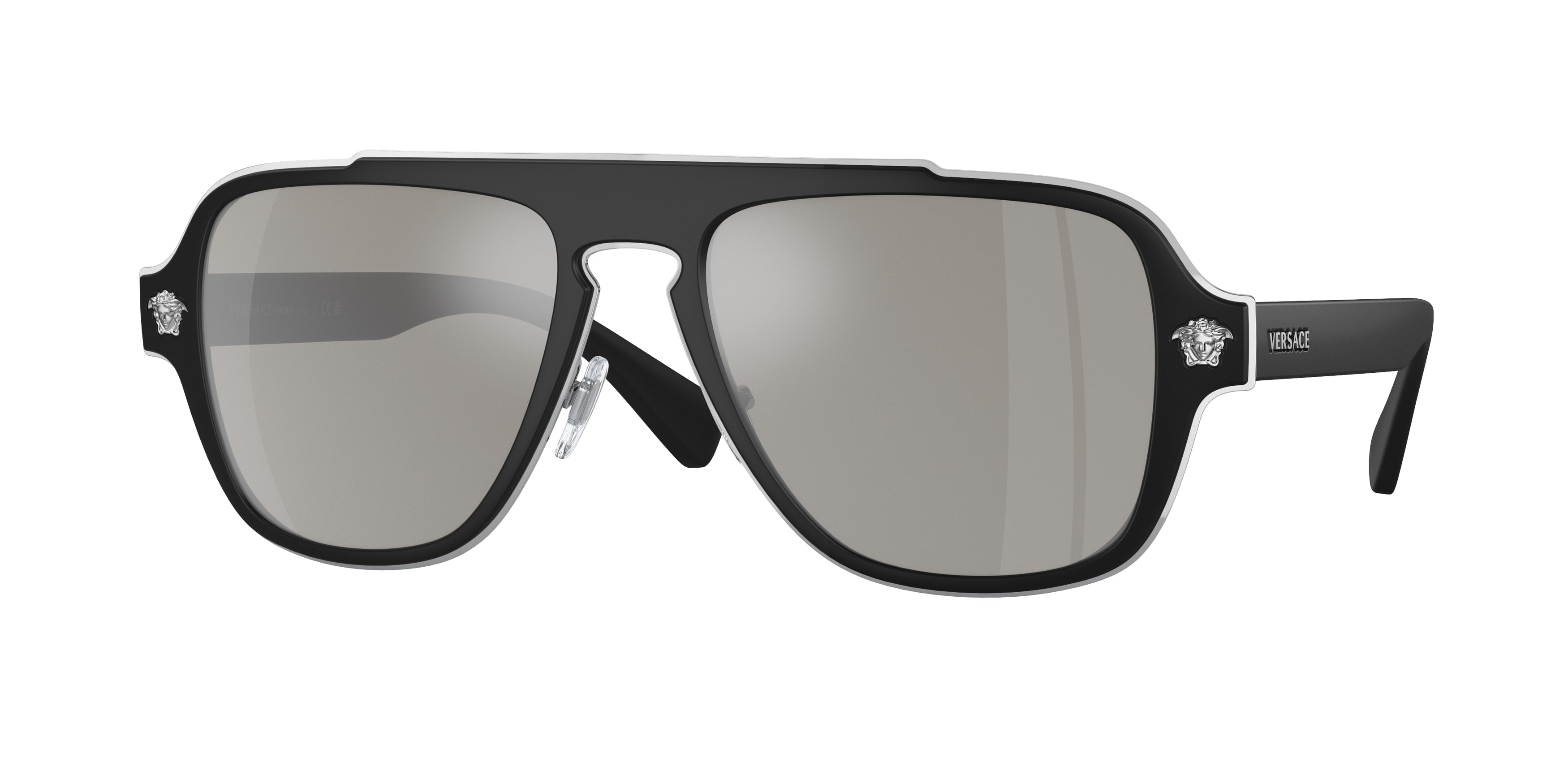 Versace VE2199 Irregular Sunglasses 10006G-Black 56-145-18 - Color Map Black