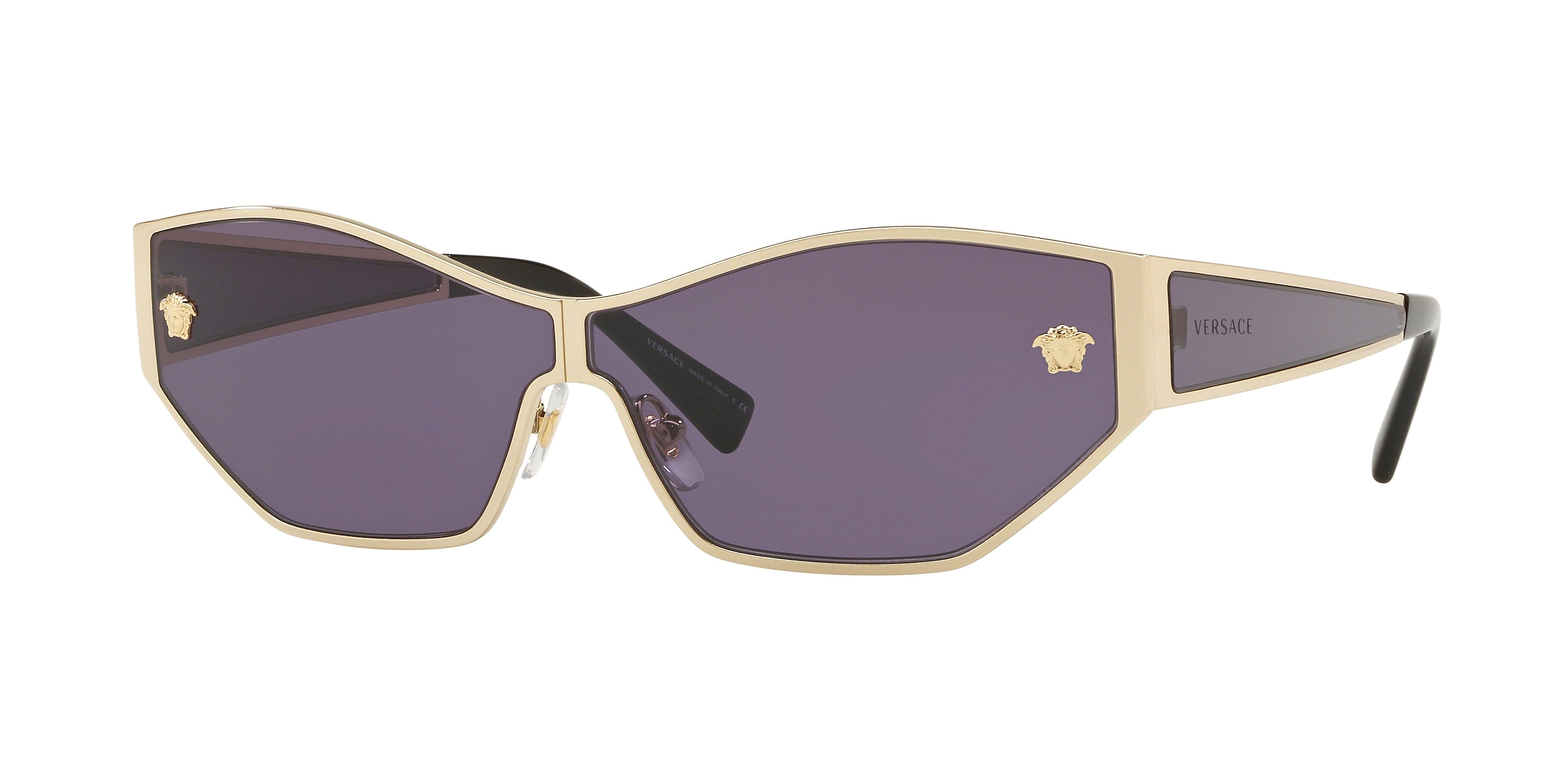 Versace VE2205 Butterfly Sunglasses  12521A-Pale Gold 67-140-3 - Color Map Gold