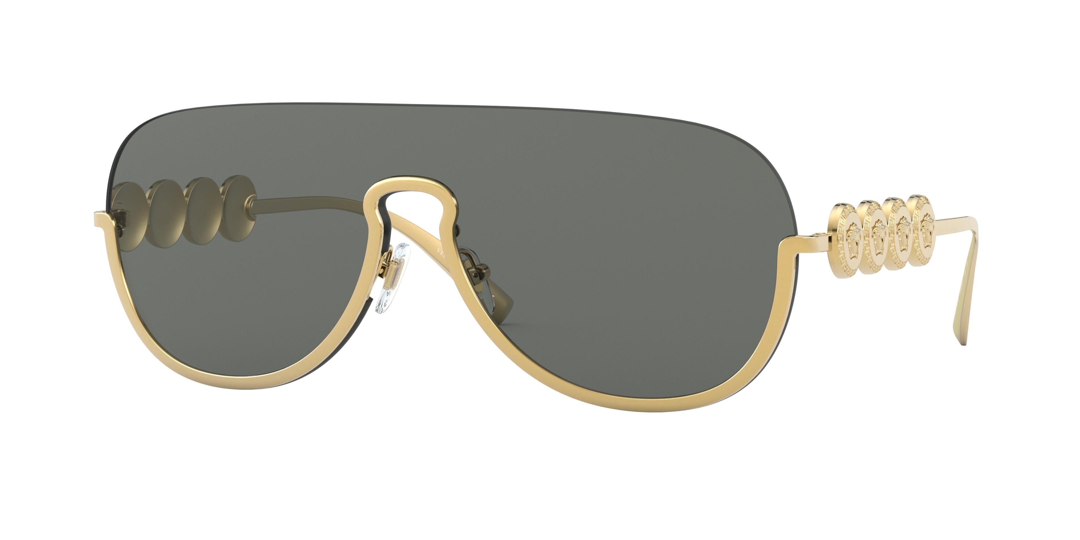 Versace VE2215 Pilot Sunglasses  100287-Gold 39-135-139 - Color Map Gold