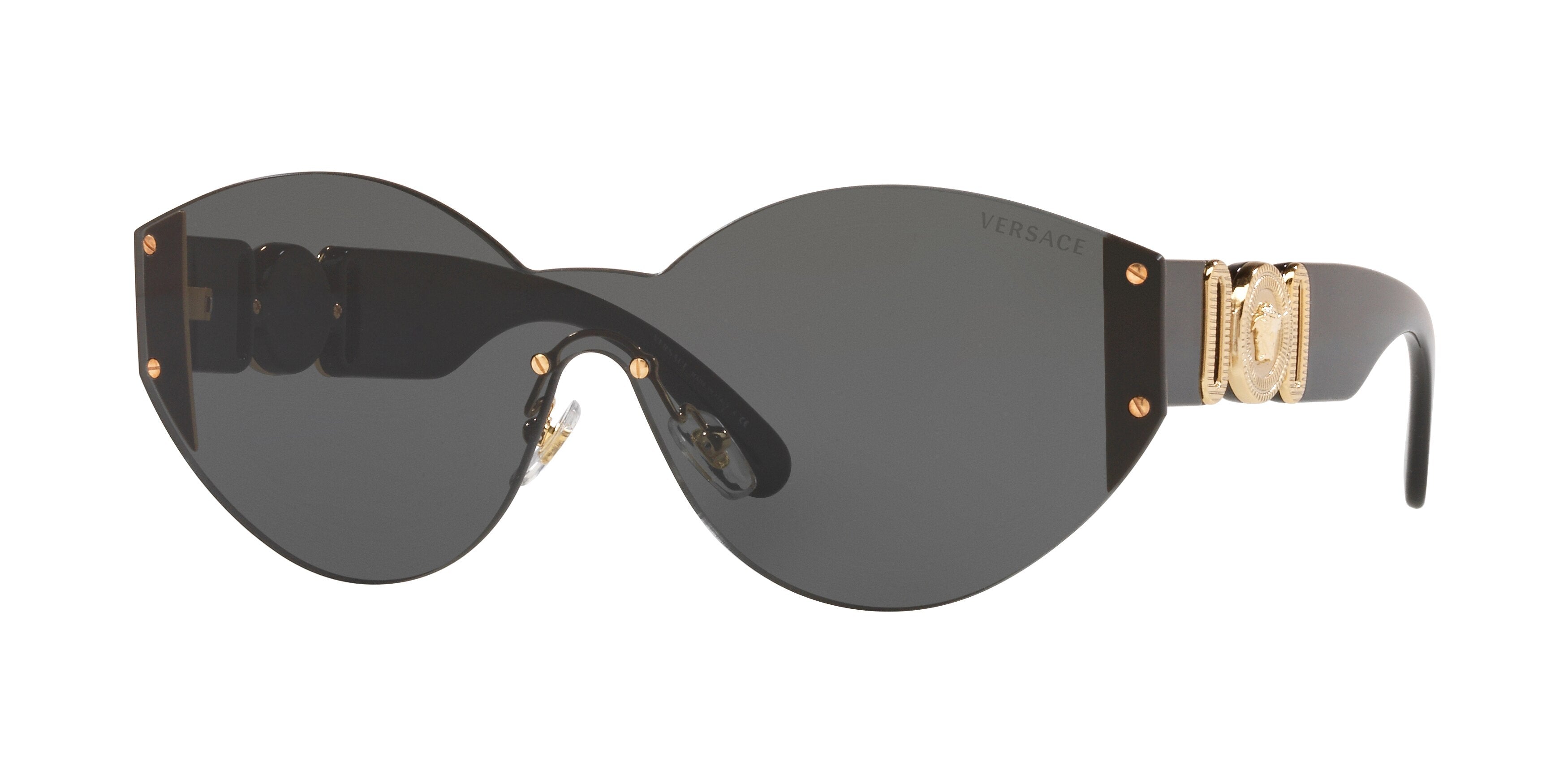 Versace VE2224 Irregular Sunglasses GB1/87-Gold 46-140-146 - Color Map Gold
