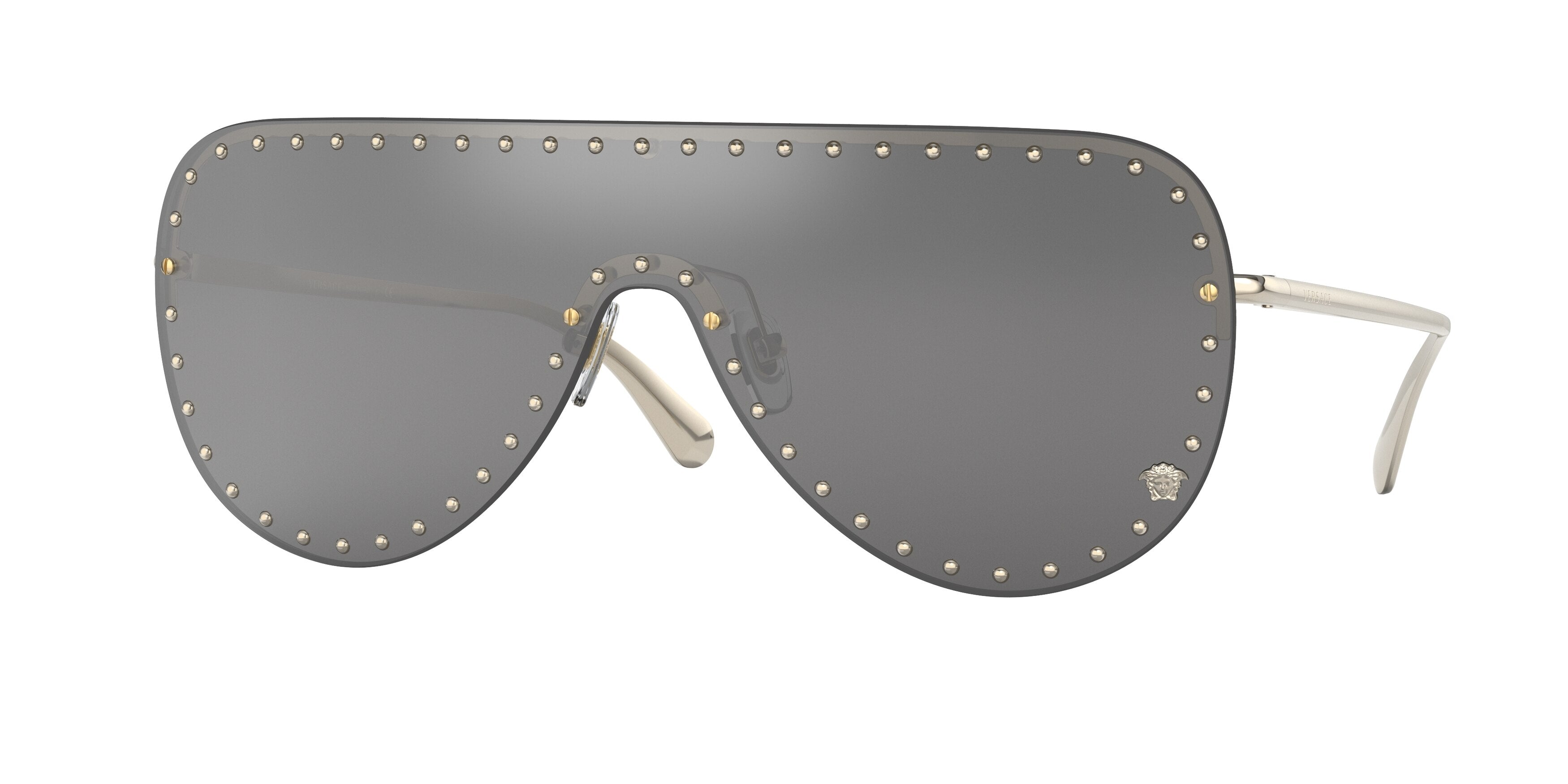 Versace VE2230B Irregular Sunglasses 12526G-Pale Gold 45-140-145 - Color Map Gold