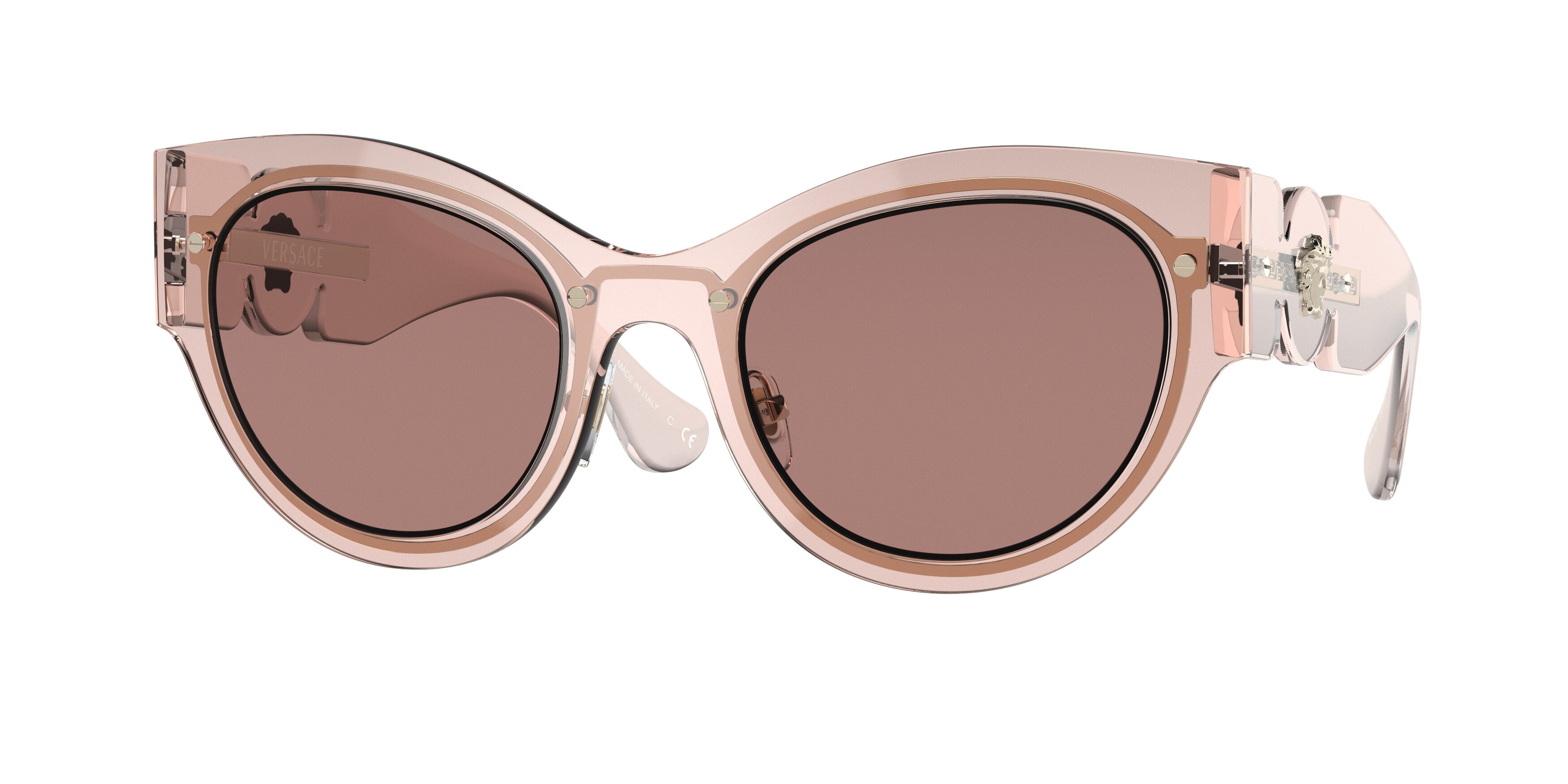 Versace VE2234 Butterfly Sunglasses 125273-Transparent Pink 53-140-24 - Color Map Pink