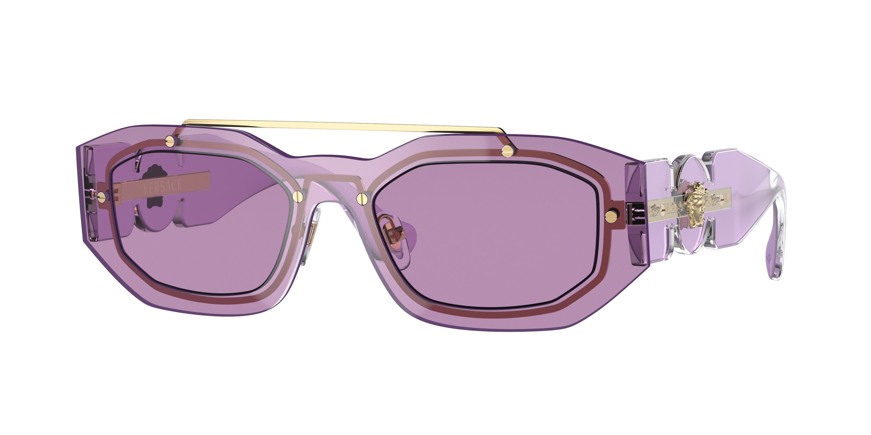 Versace VE2235 Irregular Sunglasses 100284-Violet 51-140-20 - Color Map Violet