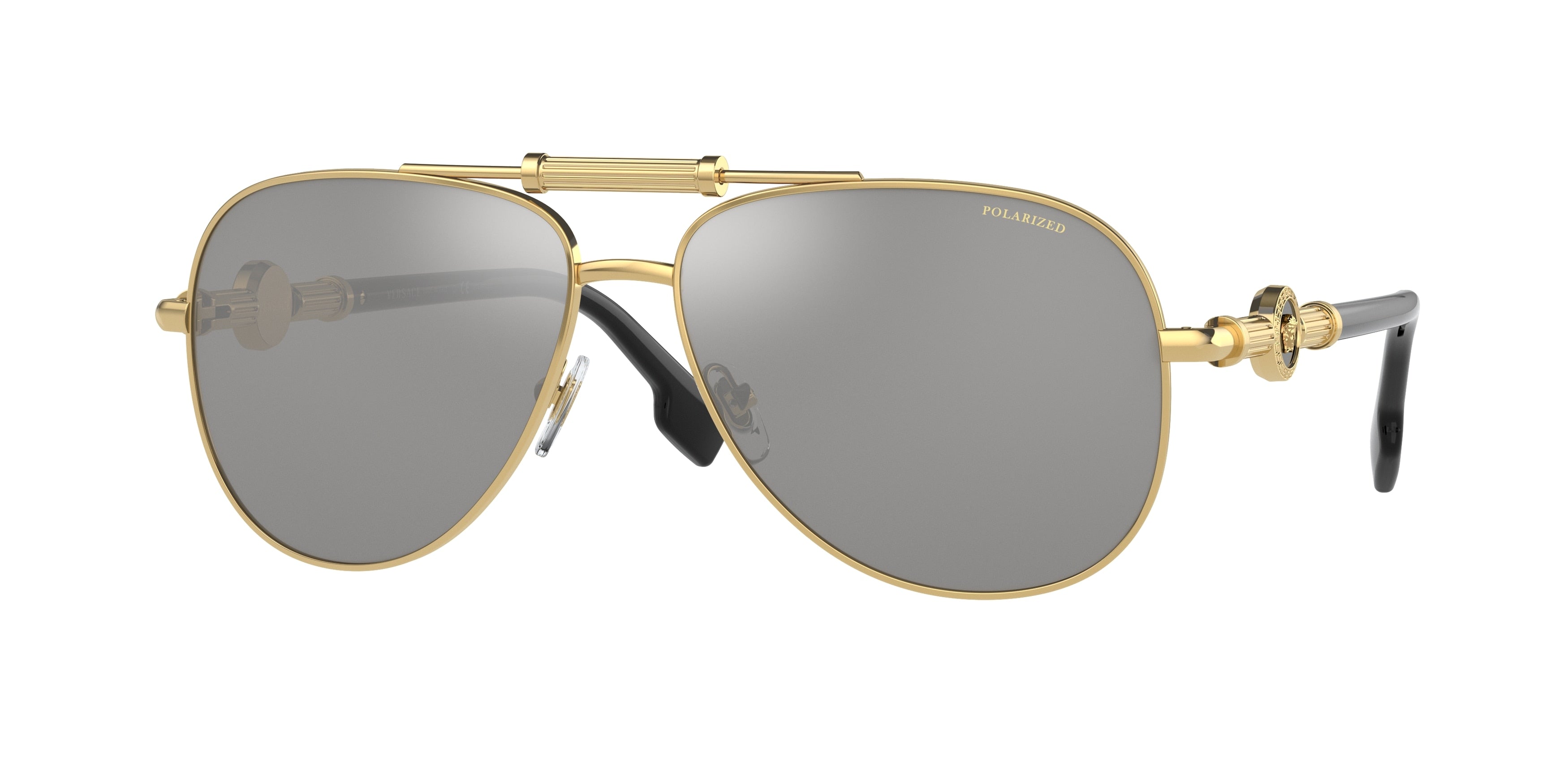 Versace VE2236 Pilot Sunglasses 1002Z3-Gold 59-140-14 - Color Map Gold