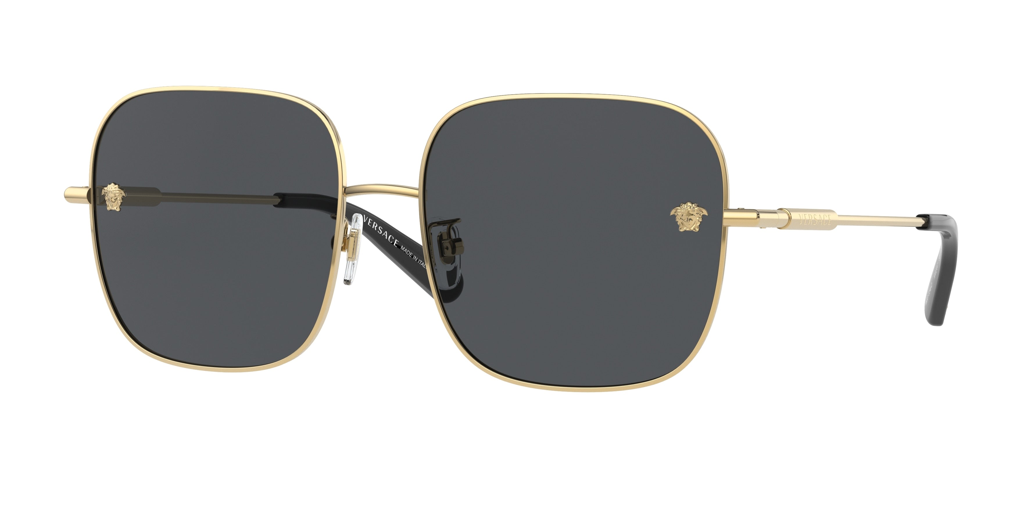 Versace Sunglasses Womens Black Gold Square with Gray Lenses Amazon.com: Versace VE 4432U GB1/87 Black/Gold Plastic  main image 2