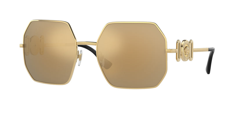 Versace VE2248 Irregular Sunglasses 10027P-Gold 58-145-19 - Color Map Gold