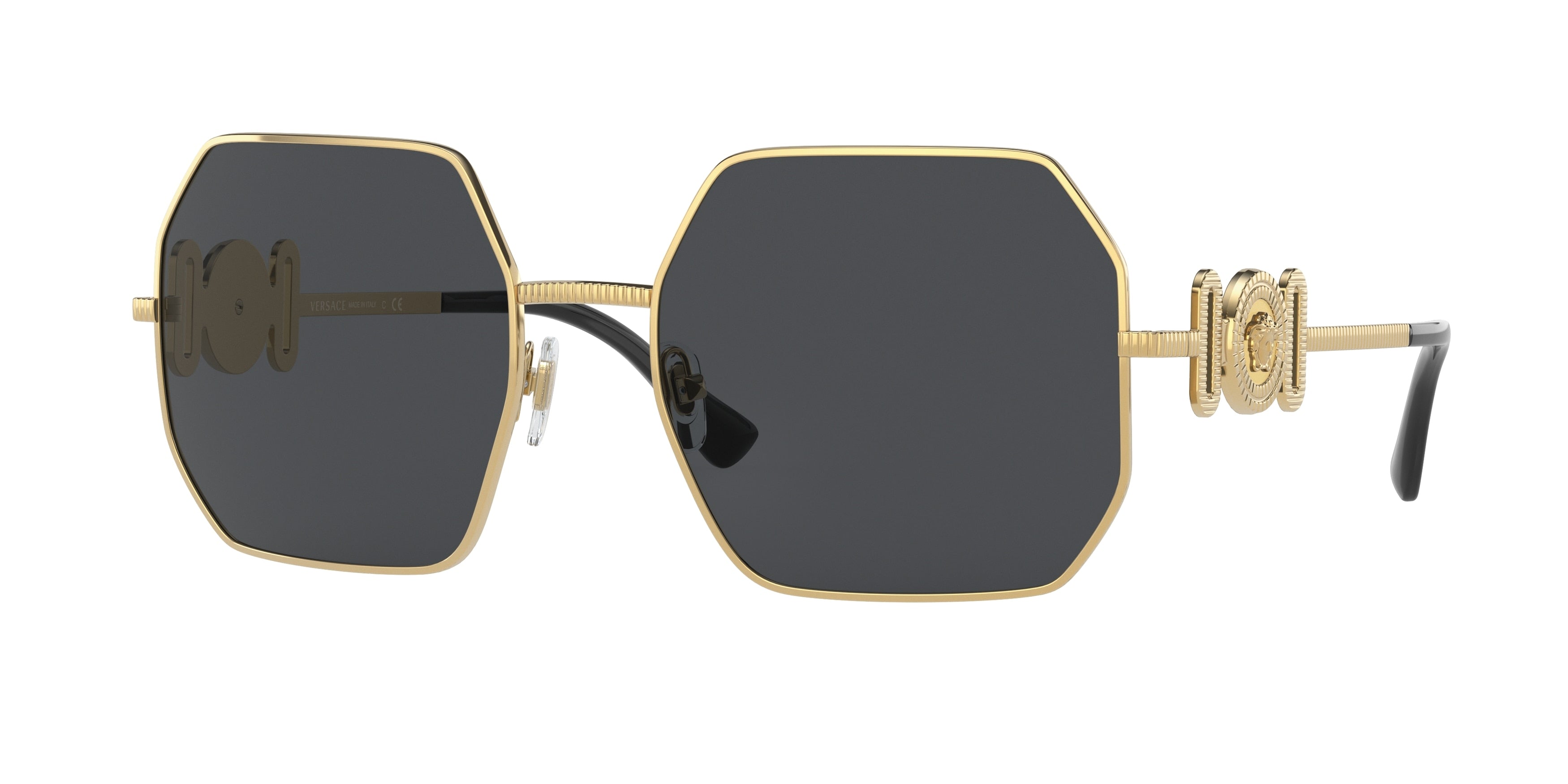 Versace VE2248 Irregular Sunglasses 100287-Gold 58-145-19 - Color Map Gold