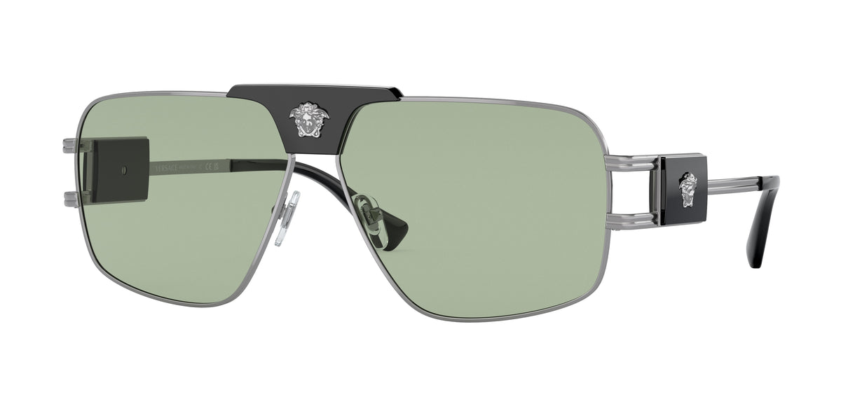 Versace VE2251 Pillow Sunglasses 1001/2-Gunmetal 63-145-12 - Color Map Grey