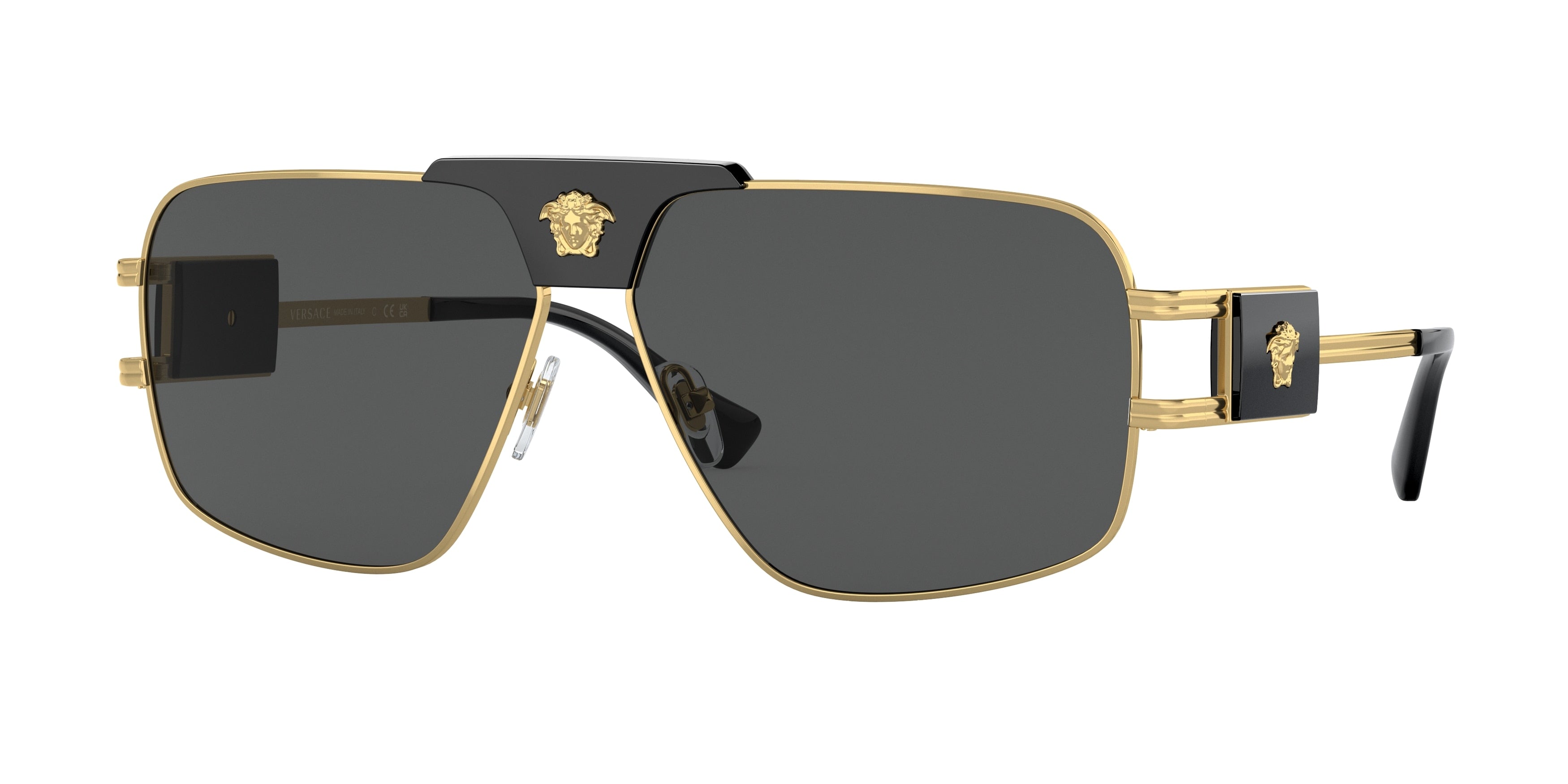 Versace VE2251 Pillow Sunglasses 100287-Gold 63-145-12 - Color Map Gold