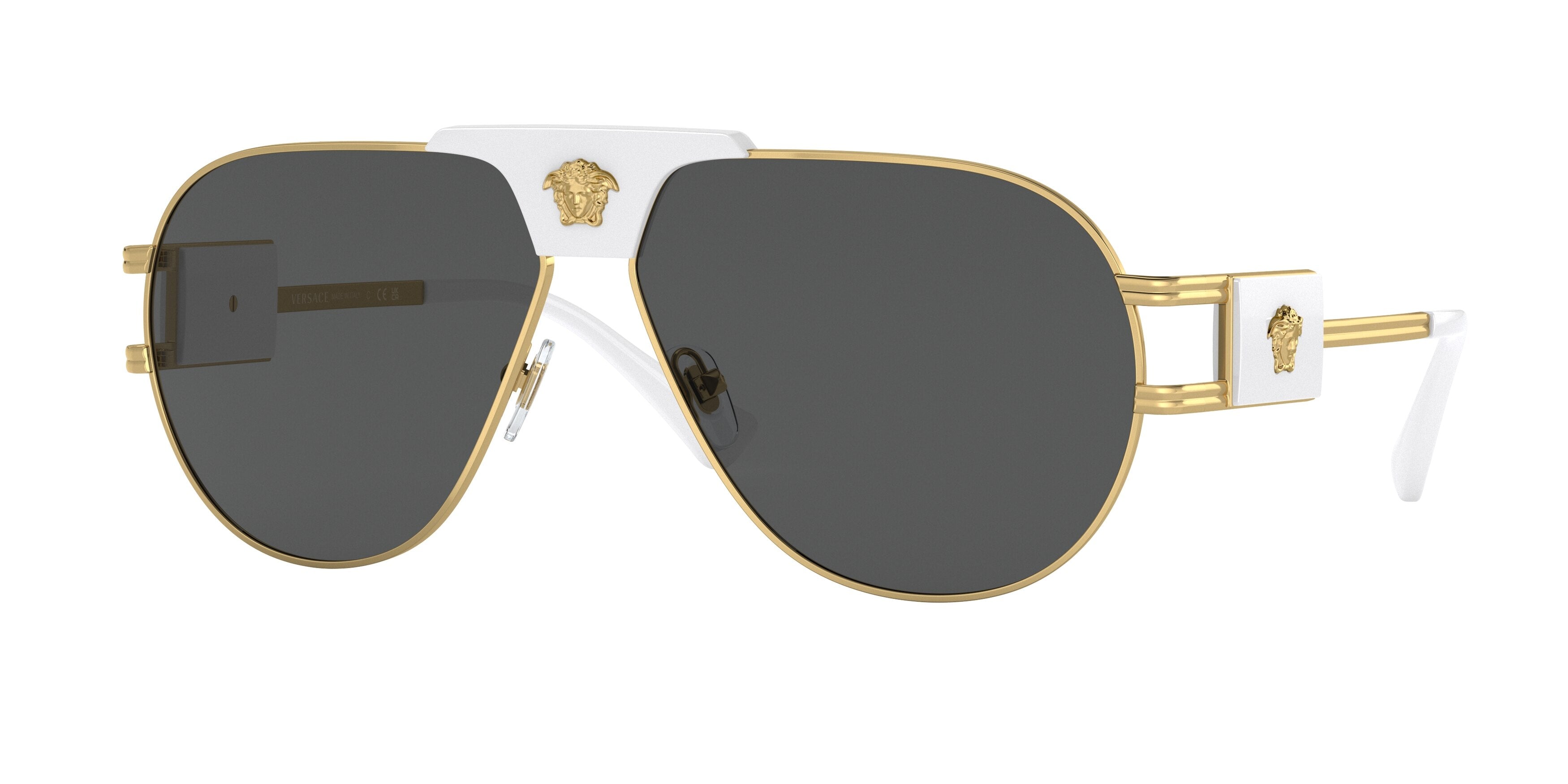 Versace VE2252 Pilot Sunglasses 147187-Gold 63-145-12 - Color Map Gold