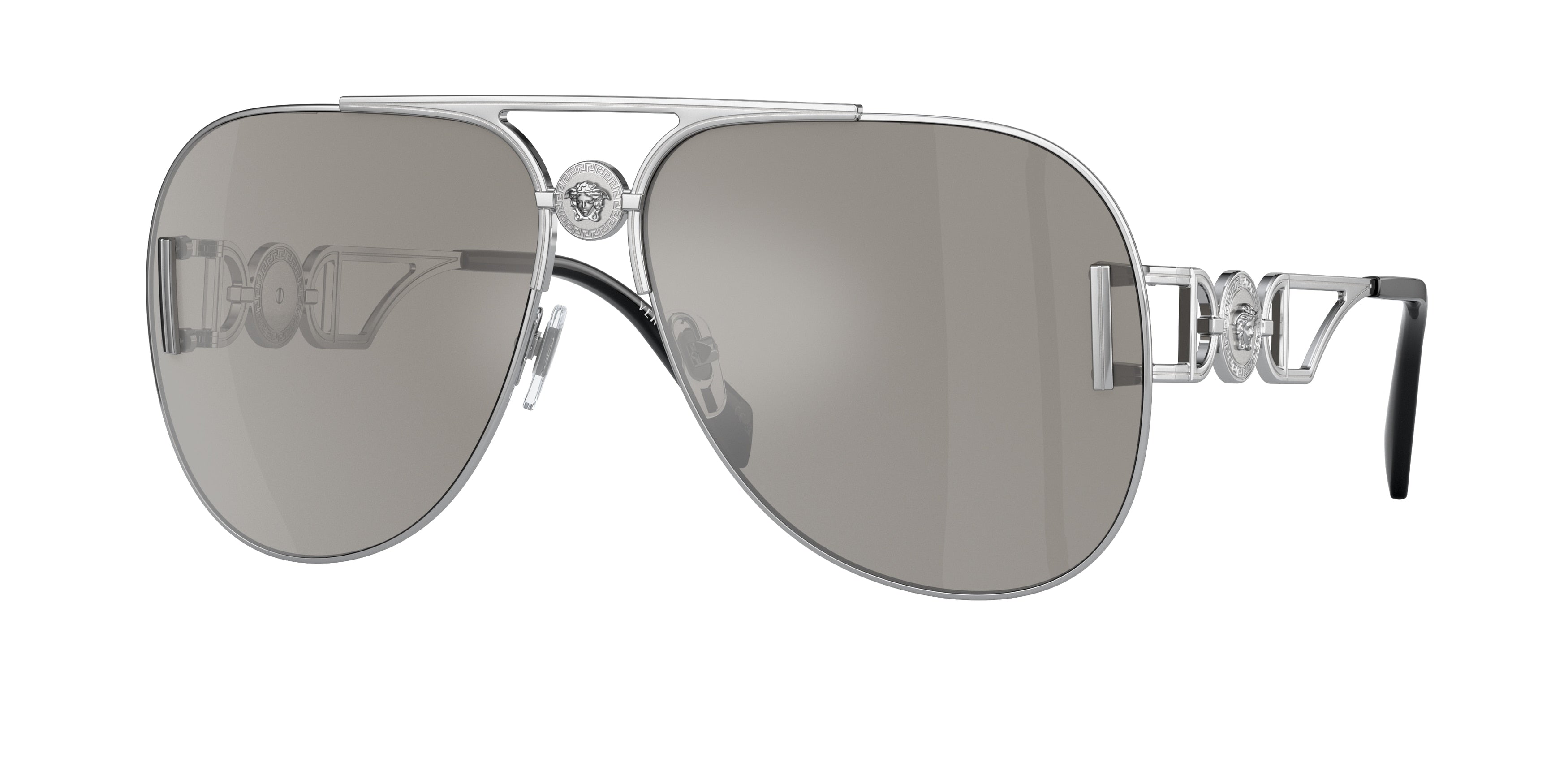 Versace VE2255 Pilot Sunglasses 10006G-Silver 63-145-13 - Color Map Silver