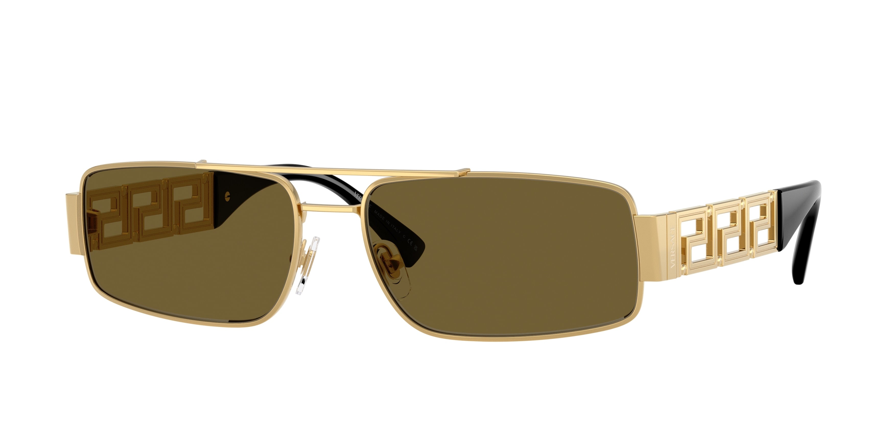 Versace VE2257 Rectangle Sunglasses 100273-Gold 60-145-16 - Color Map Gold