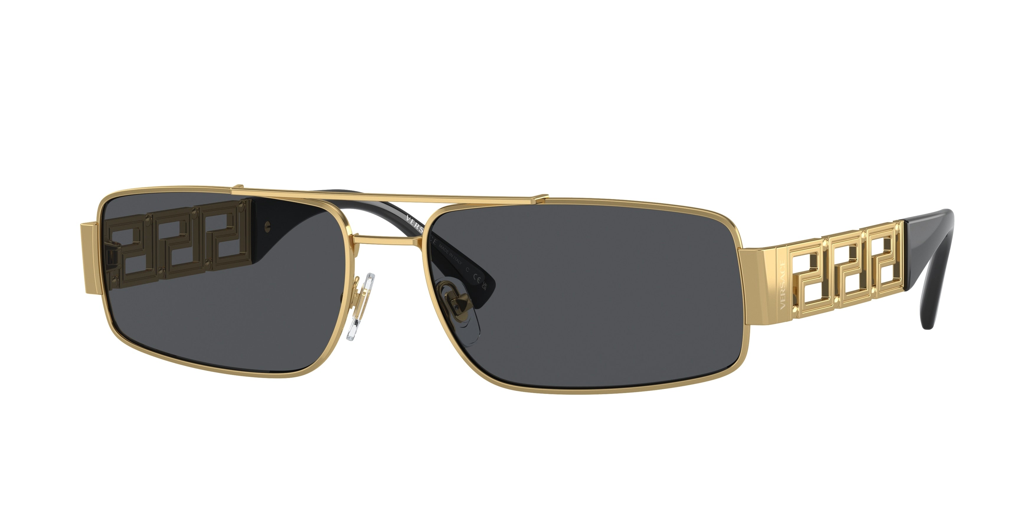 Versace VE2257 Rectangle Sunglasses 100287-Gold 60-145-16 - Color Map Gold