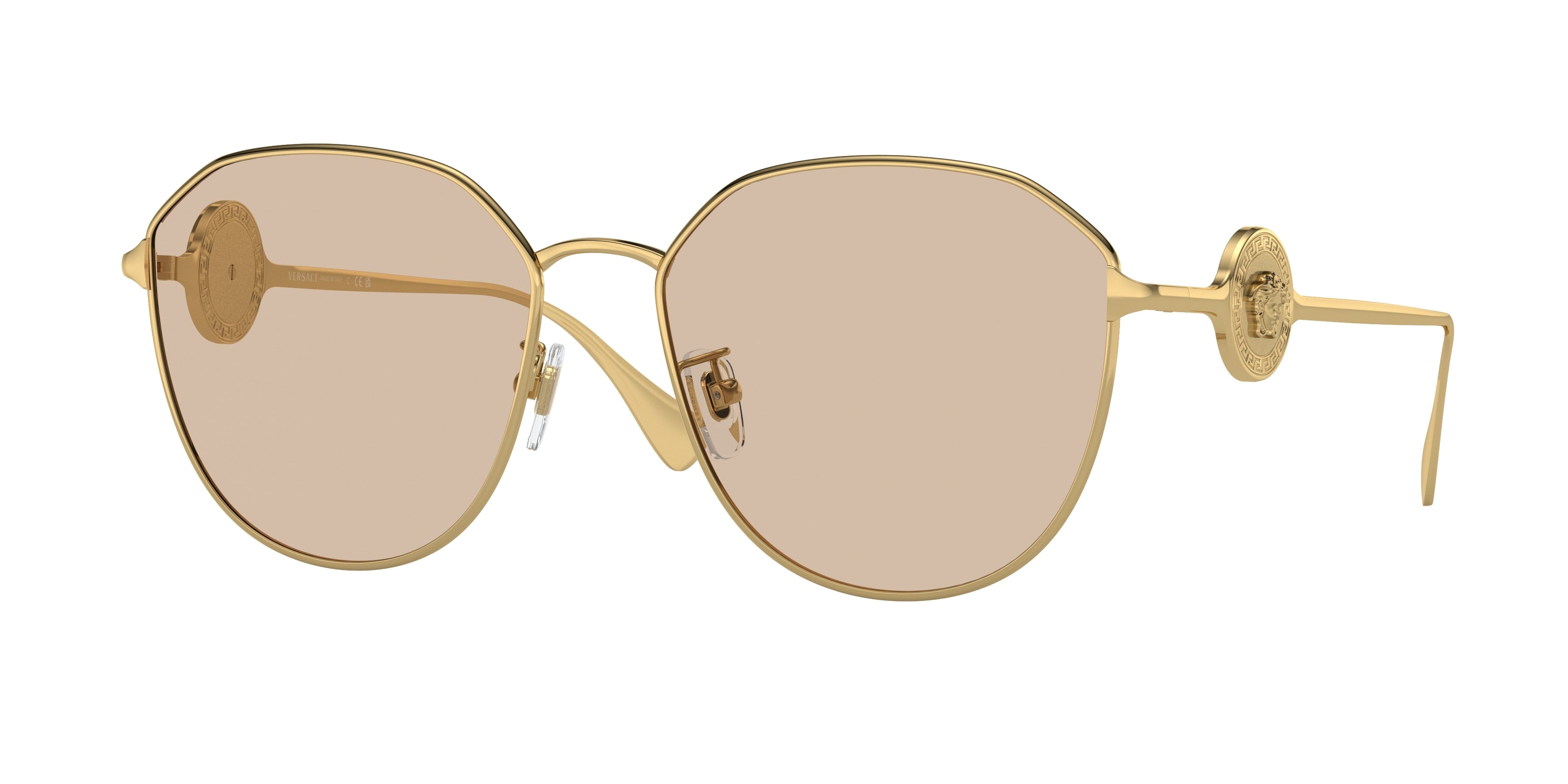 Versace VE2259D Irregular Sunglasses 100293-Gold 58-140-17 - Color Map Gold