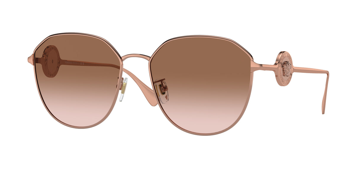 Versace VE2259D Irregular Sunglasses 141213-Rose Gold 58-140-17 - Color Map Gold