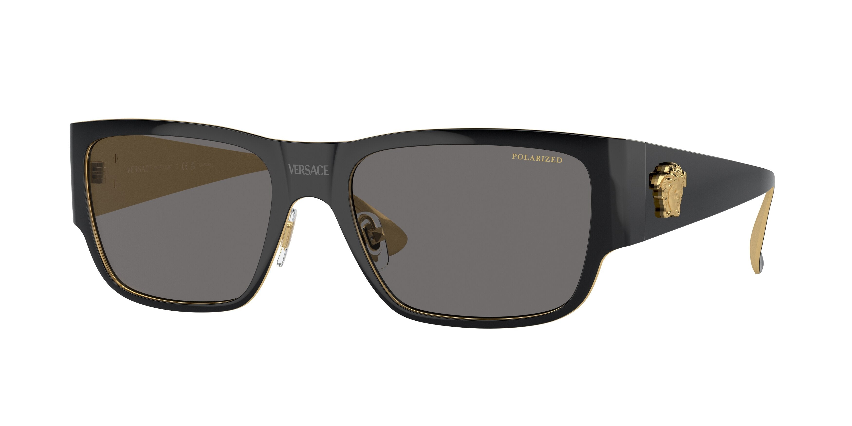 Versace VE2262 Square Sunglasses 143381-Black 56-140-18 - Color Map Black
