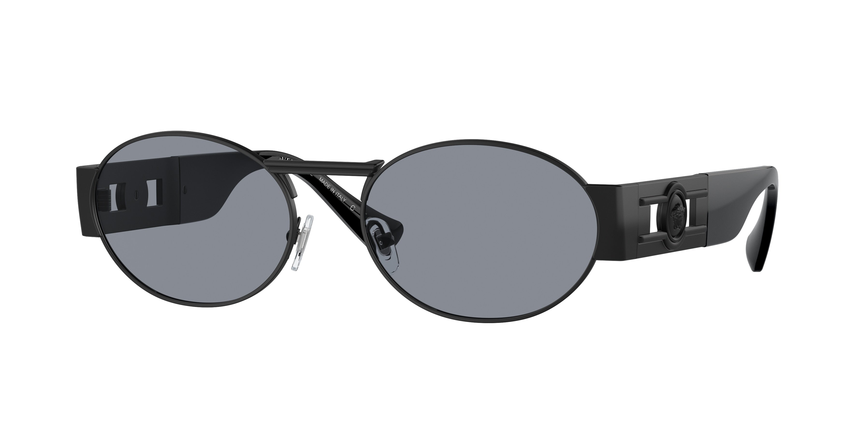 Versace VE2264 Oval Sunglasses 1261/1-Matte Black 56-140-18 - Color Map Black