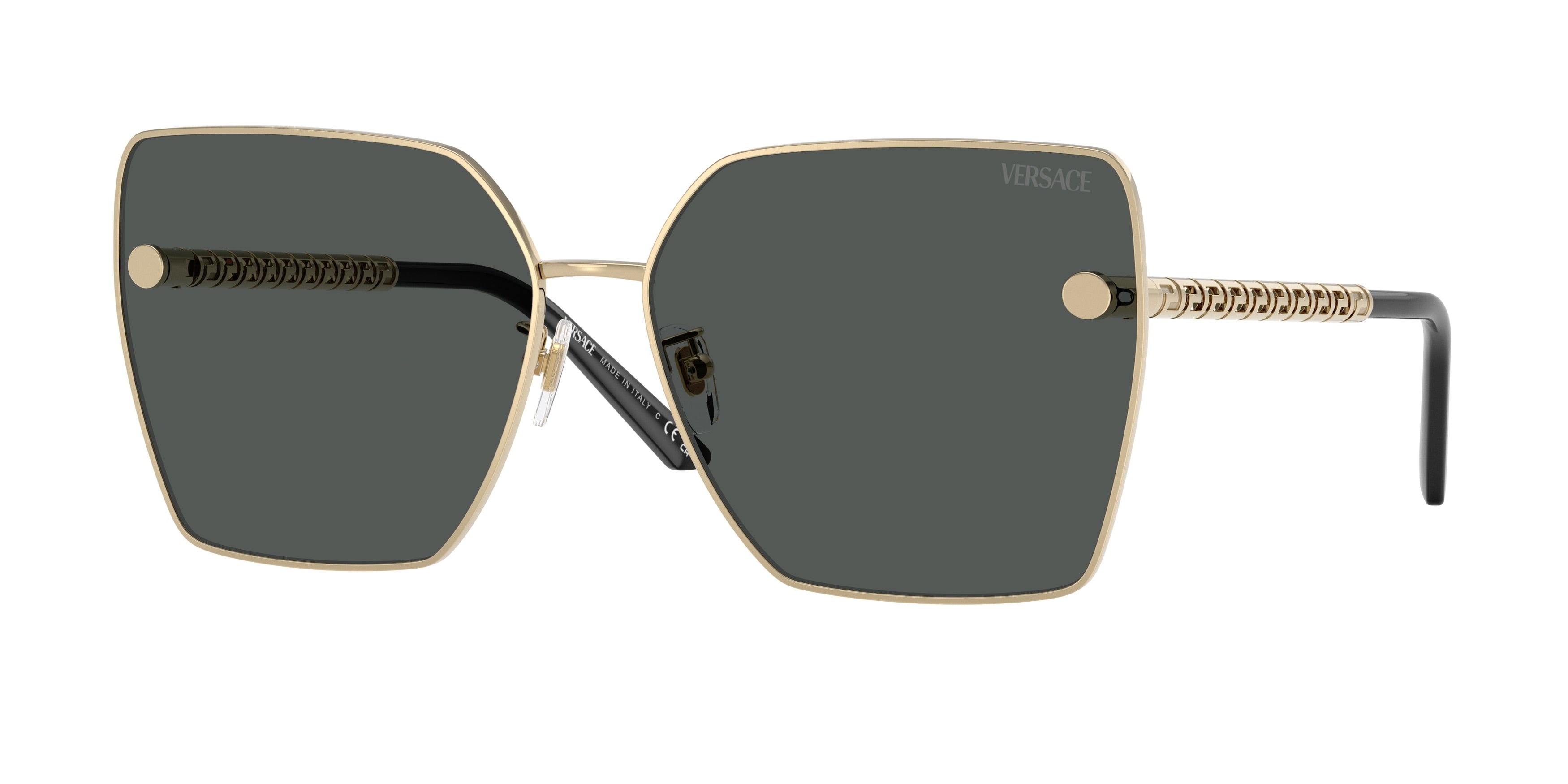 Versace VE2270D Square Sunglasses 125287-Pale Gold 63-145-15 - Color Map Gold
