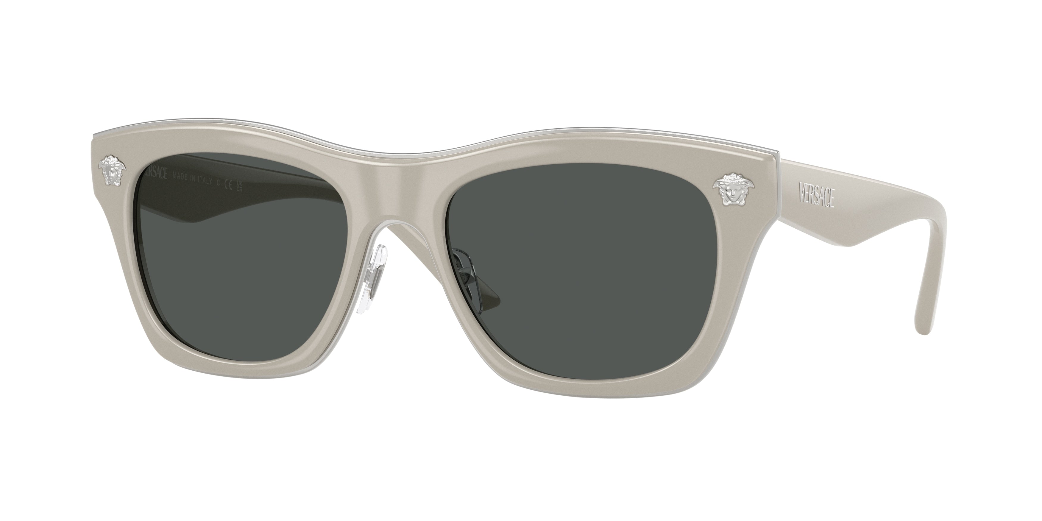 Versace VE2272 Square Sunglasses 549387-Light Grey 53-145-18 - Color Map Grey