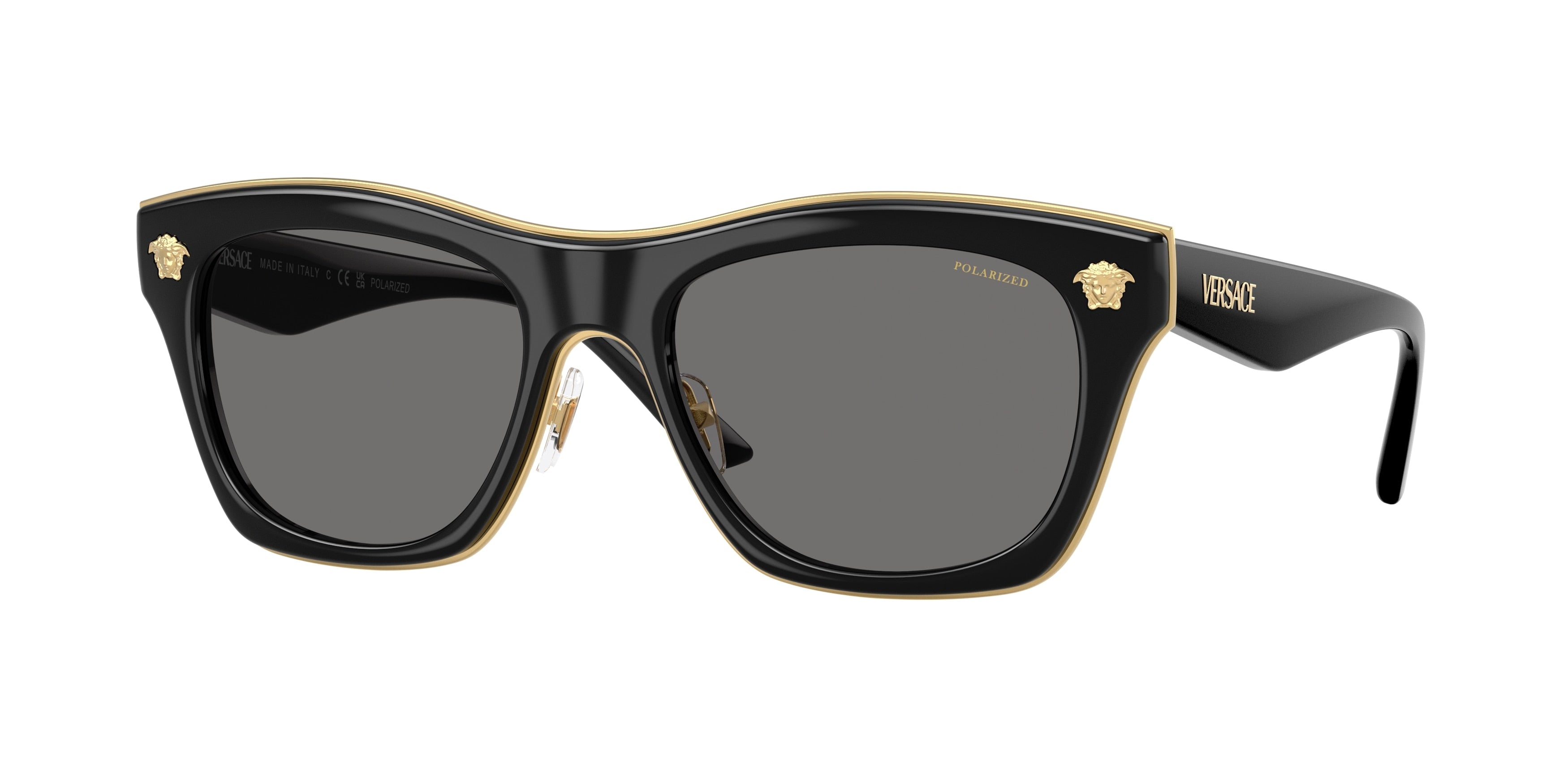 Versace VE2272 Square Sunglasses GB1/81-Black 53-145-18 - Color Map Black