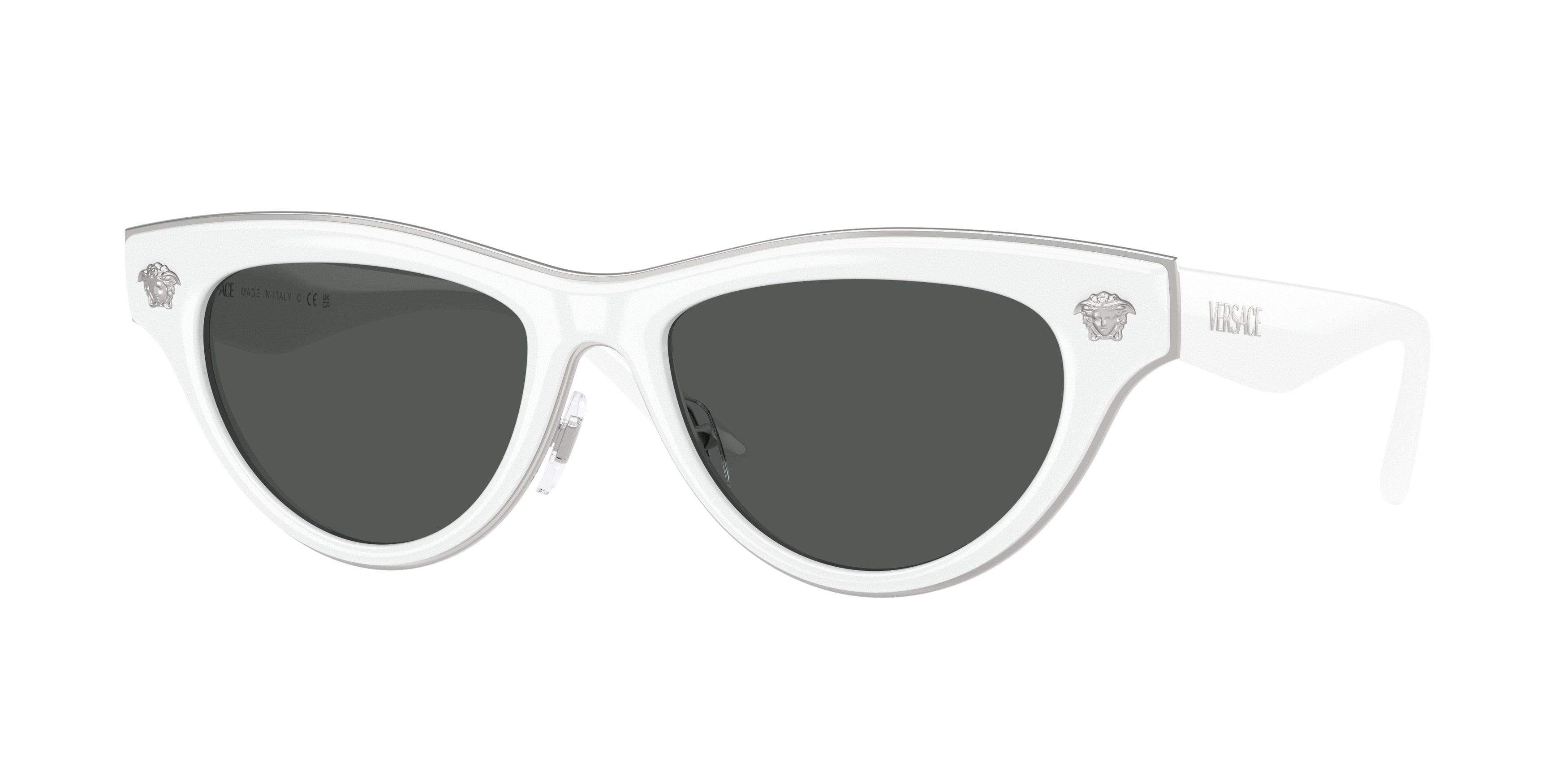 Versace VE2273 Cat Eye Sunglasses 314/87-White 52-145-17 - Color Map White
