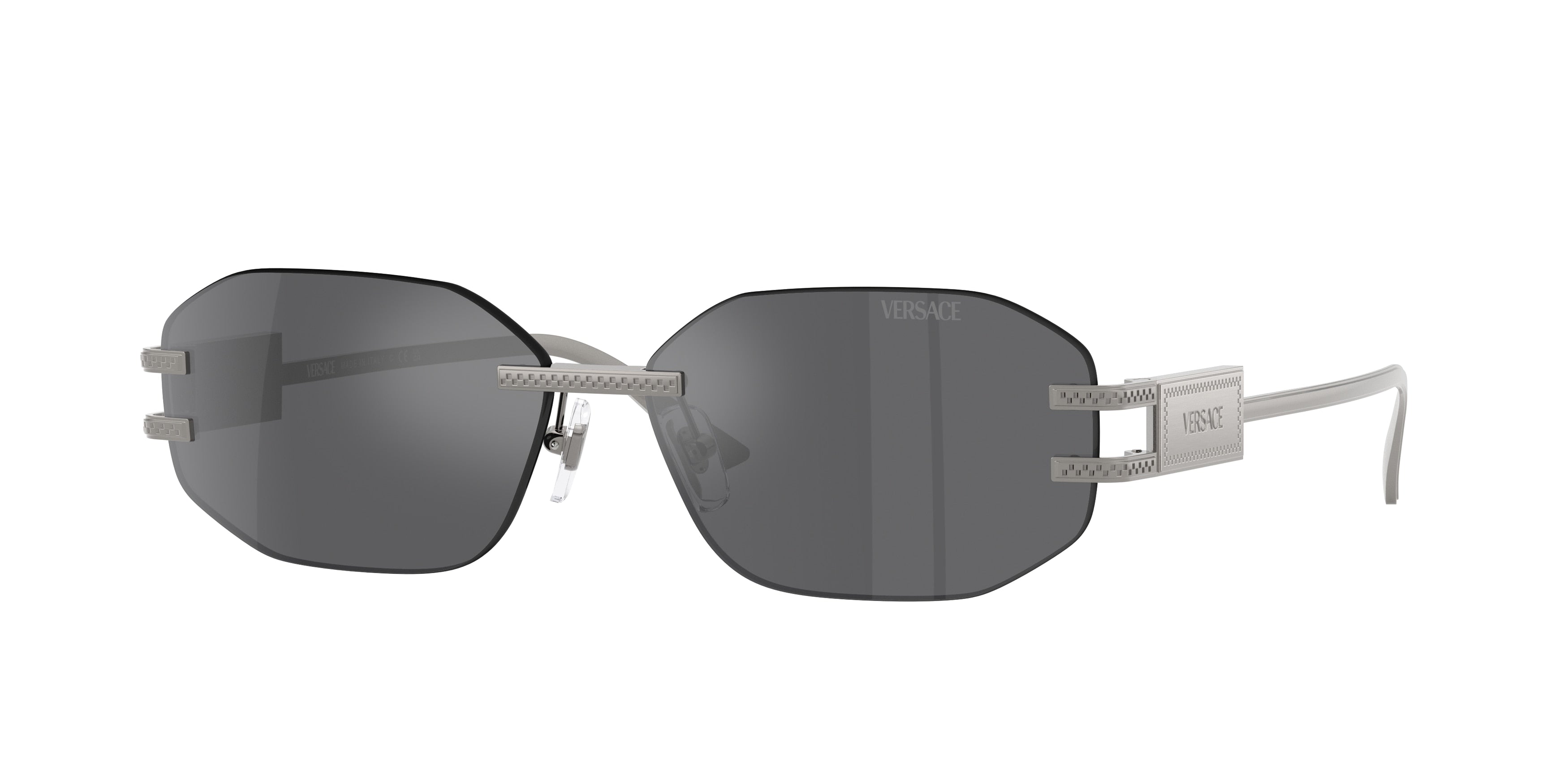 Versace VE2274 Irregular Sunglasses 10016G-Gunmetal 58-140-13 - Color Map Grey