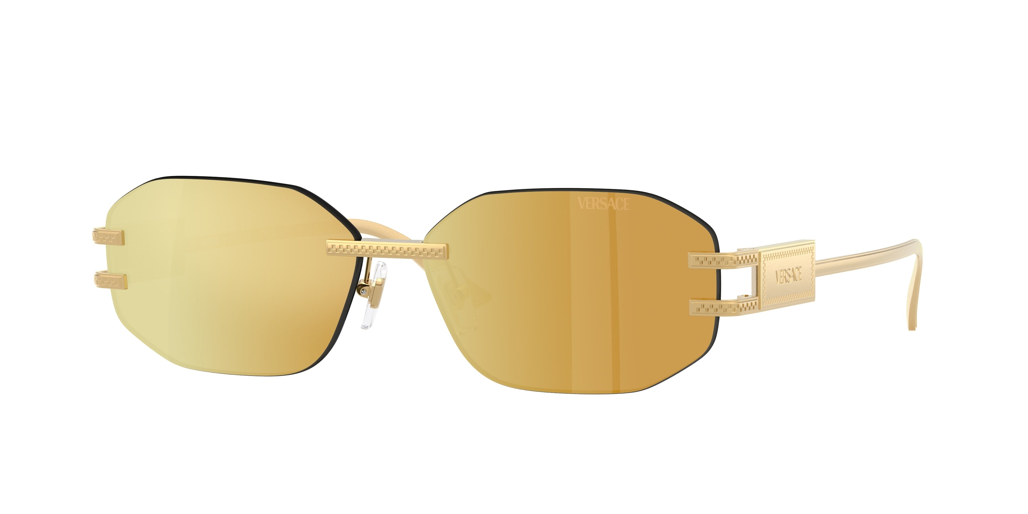 Versace VE2274 Irregular Sunglasses 10027P-Gold 58-140-13 - Color Map Gold