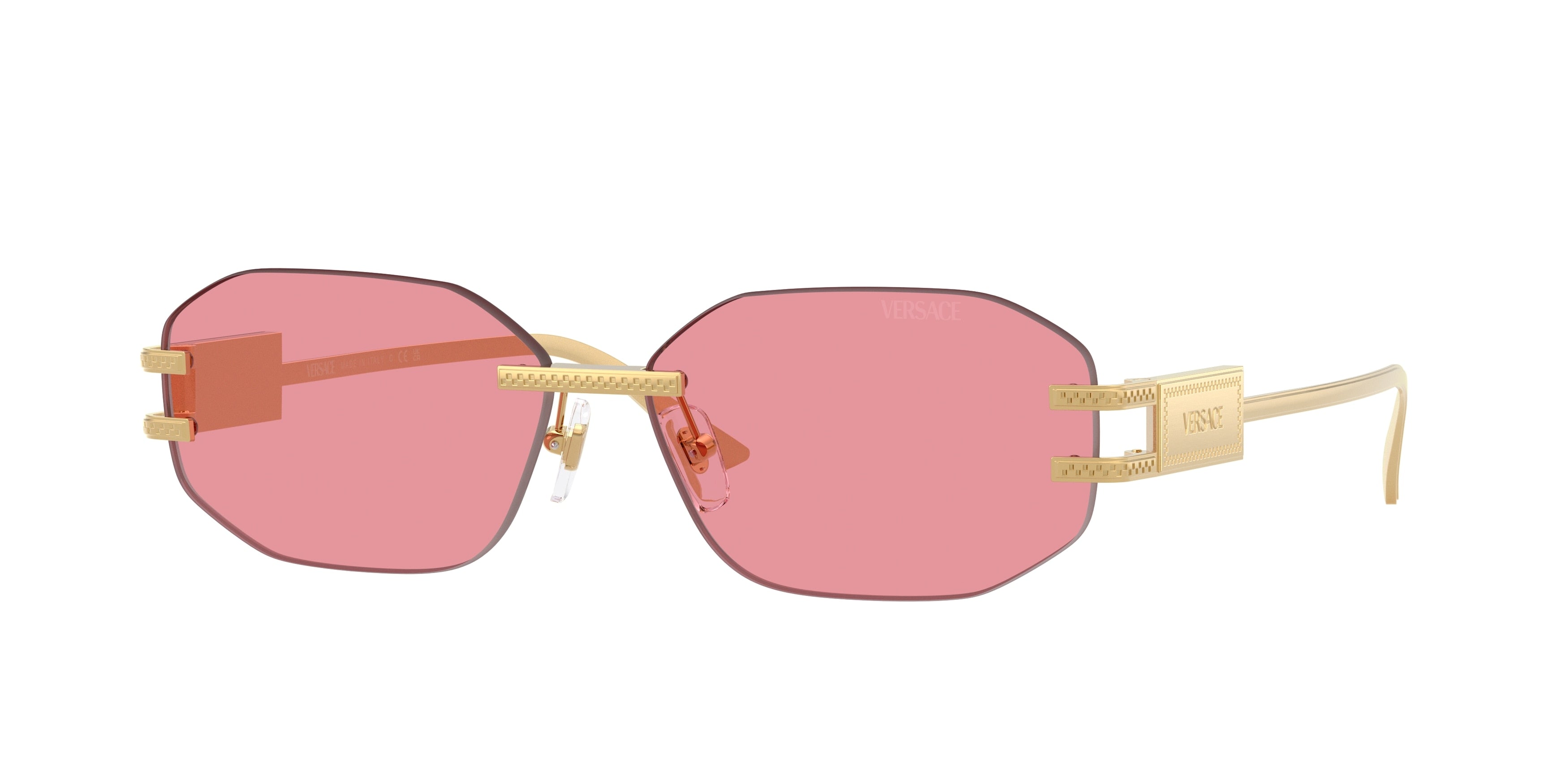 Versace VE2274 Irregular Sunglasses 100284-Gold 58-140-13 - Color Map Gold
