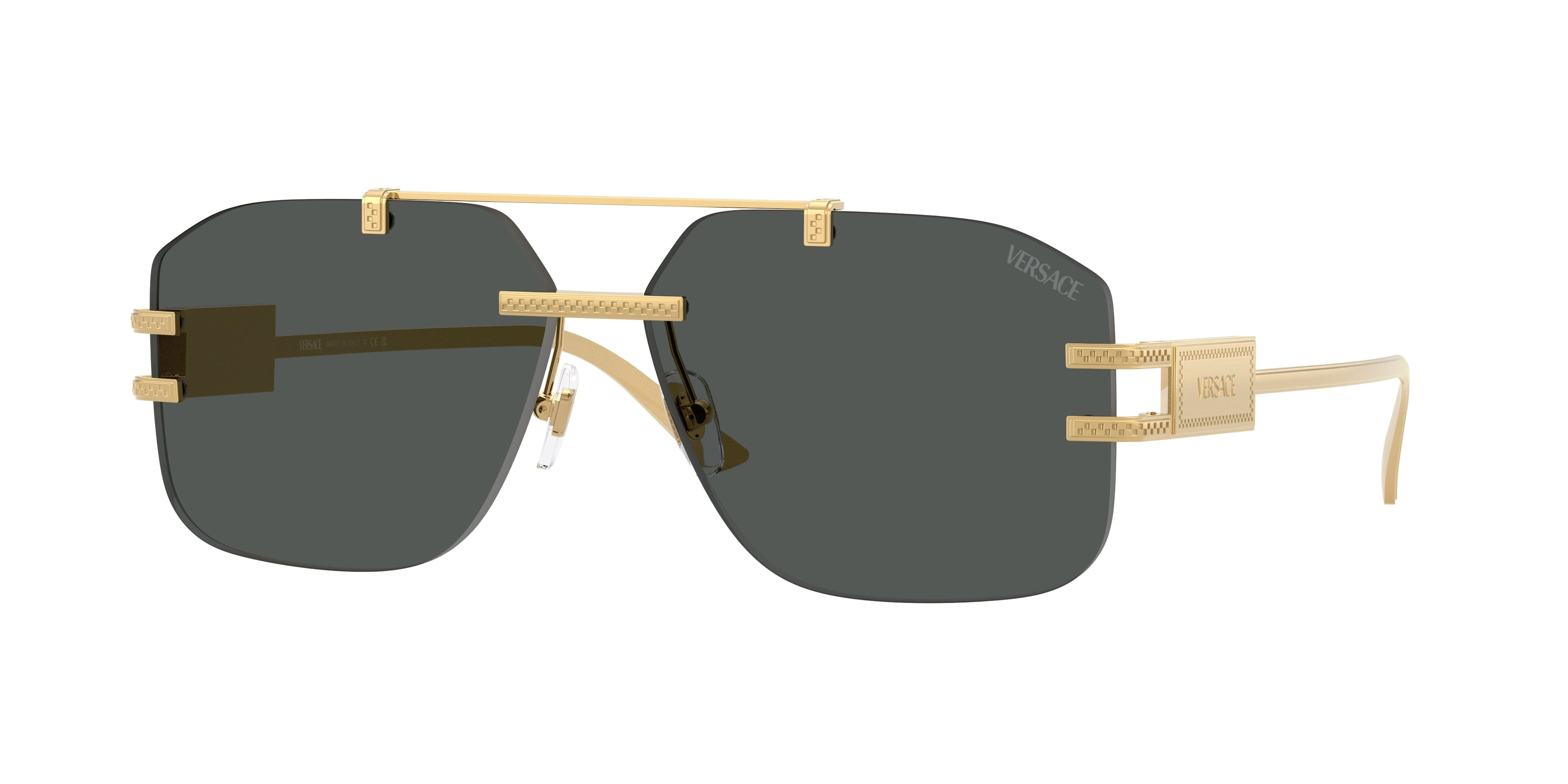 Versace VE2275 Square Sunglasses 100287-Gold 60-140-13 - Color Map Gold