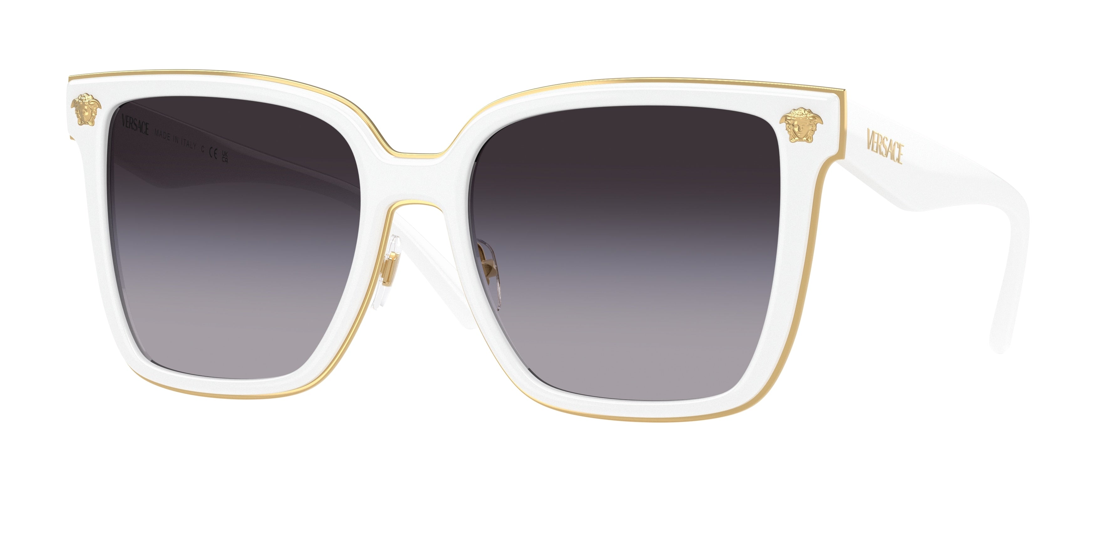 Versace VE2278D Butterfly Sunglasses 314/8G-White 58-150-19 - Color Map White