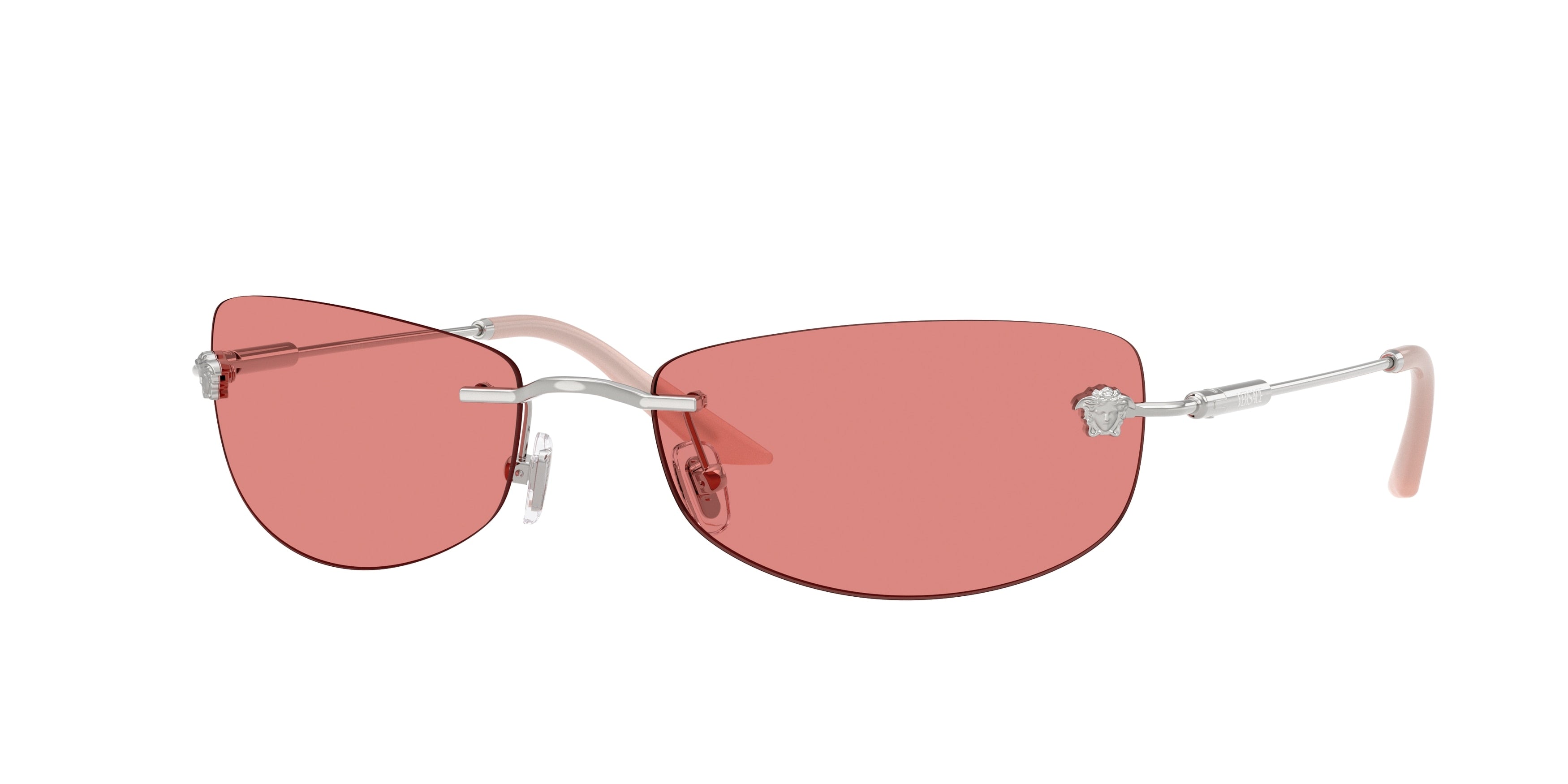 Versace VE2279 Irregular Sunglasses 100084-Silver 60-135-18 - Color Map Silver